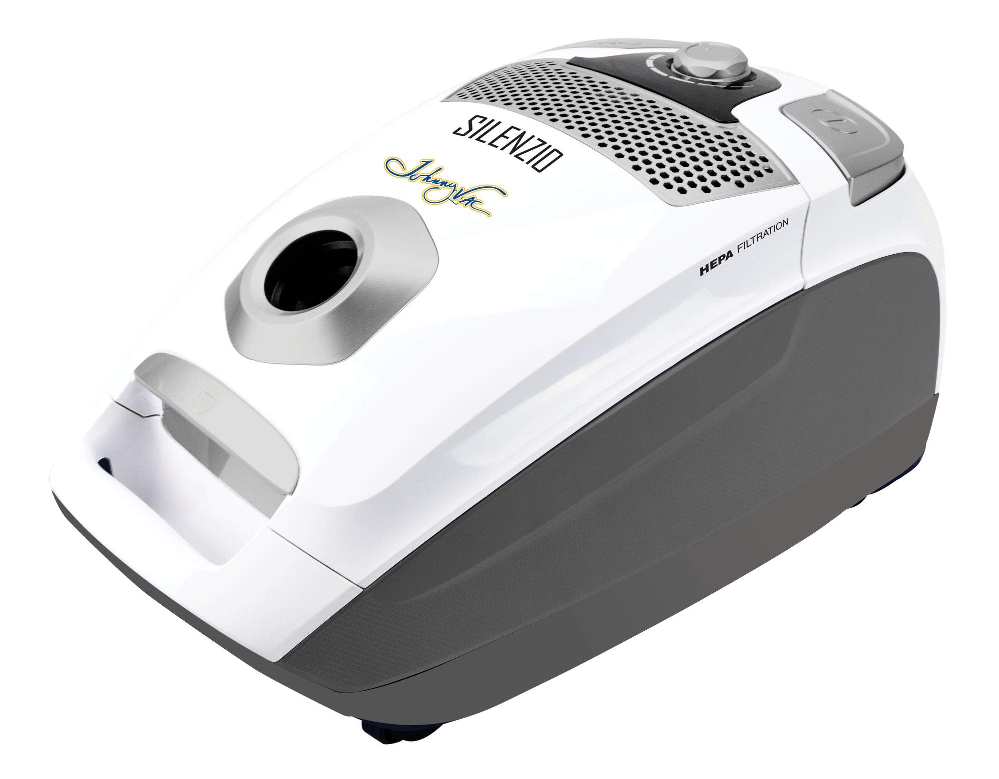 Johnny Vac Canister Vacuum Silenzio   Hepa Filtration   Hepa Bag   Wessel Werk Turbo Air Nozzle   Telescopic Handle   Set Of Bru