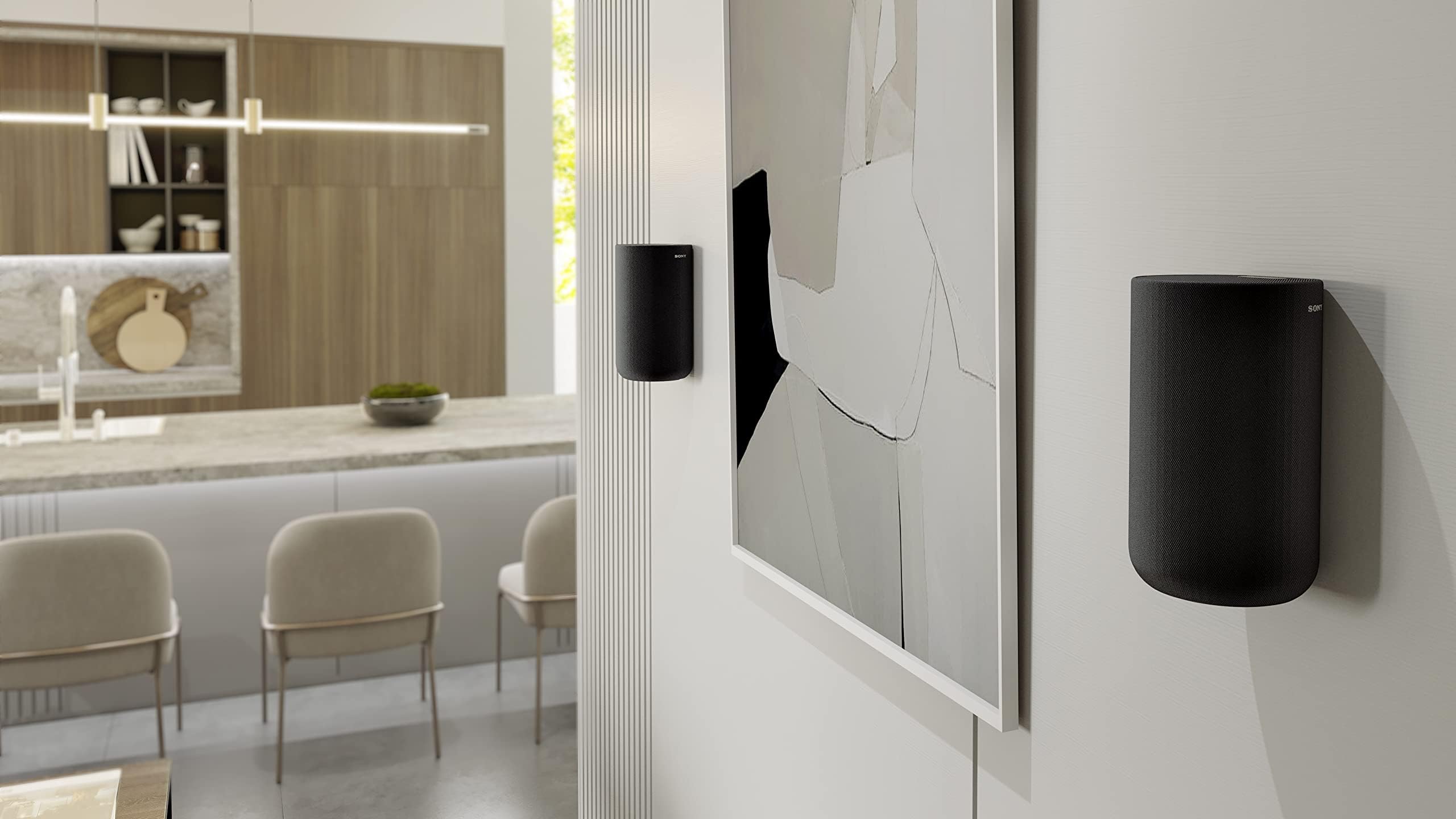 Sony SA RS5 Wireless Rear Speakers with Built in Battery for BRAVIA Theater (BAR 8, BAR 9), HT A7000/A5000/A3000 and STR AN1000