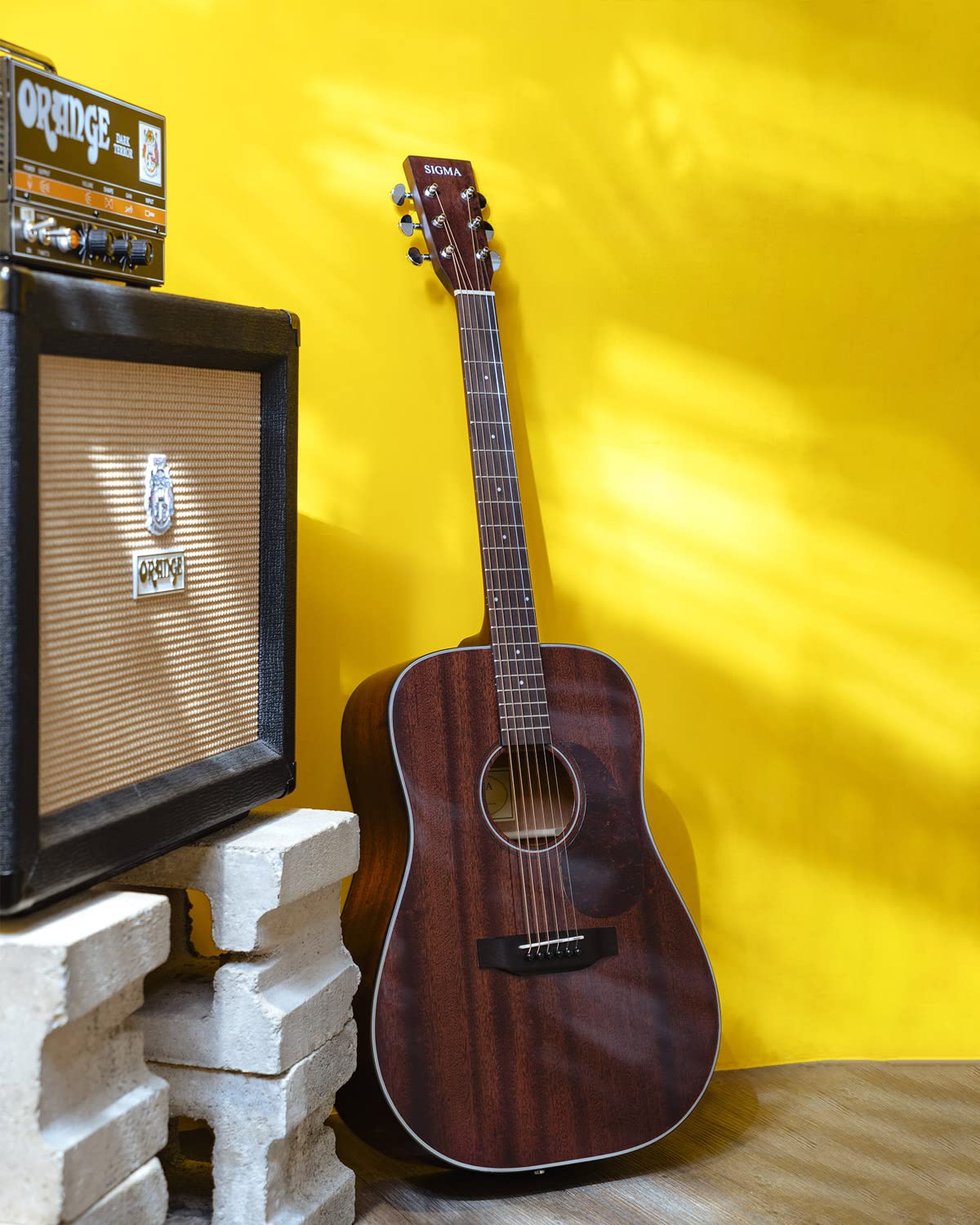 Sigma 41    Acoustic Guitar, Dreadnought, 4/4 Full-Size, With Name Brand Exp16 Strings, Solid Mahogany Top, Natural Gloss, Mahog