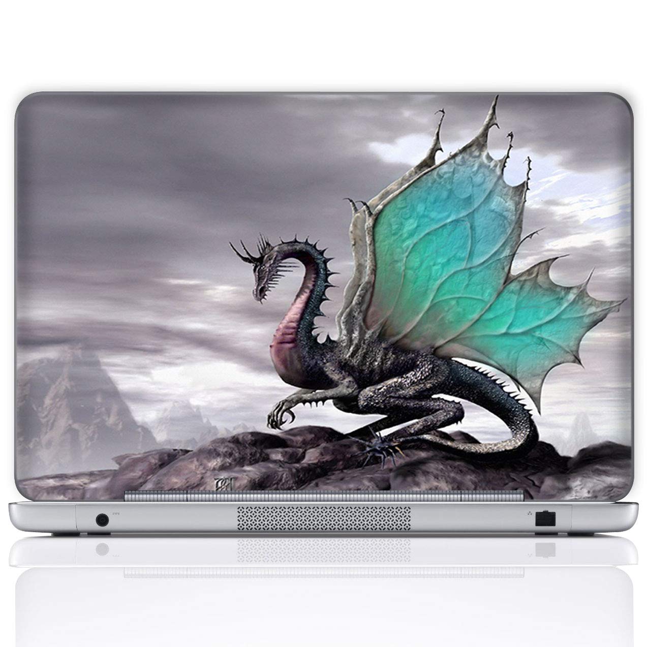 Meffort Inc 15 15.6 Inch Laptop Notebook Skin Sticker Cover Art Decal (Included 2 Wrist Pad)   Flying Dragon