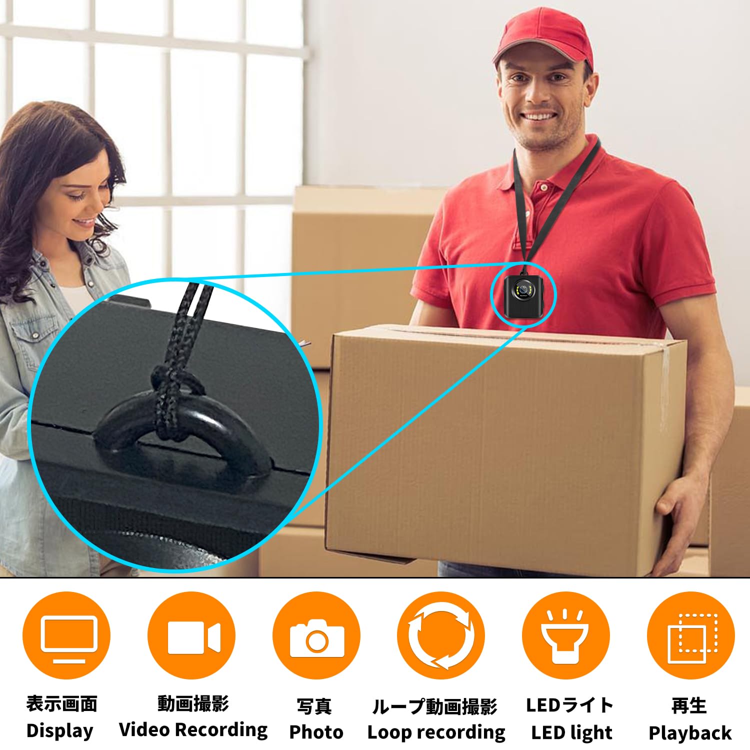 Jftwmg Body Camera With Video Recording Cam   Bodycam With 1080P Hd Built In 32Gb Memory Card, 0.96 Inch Display Cams, Wearable