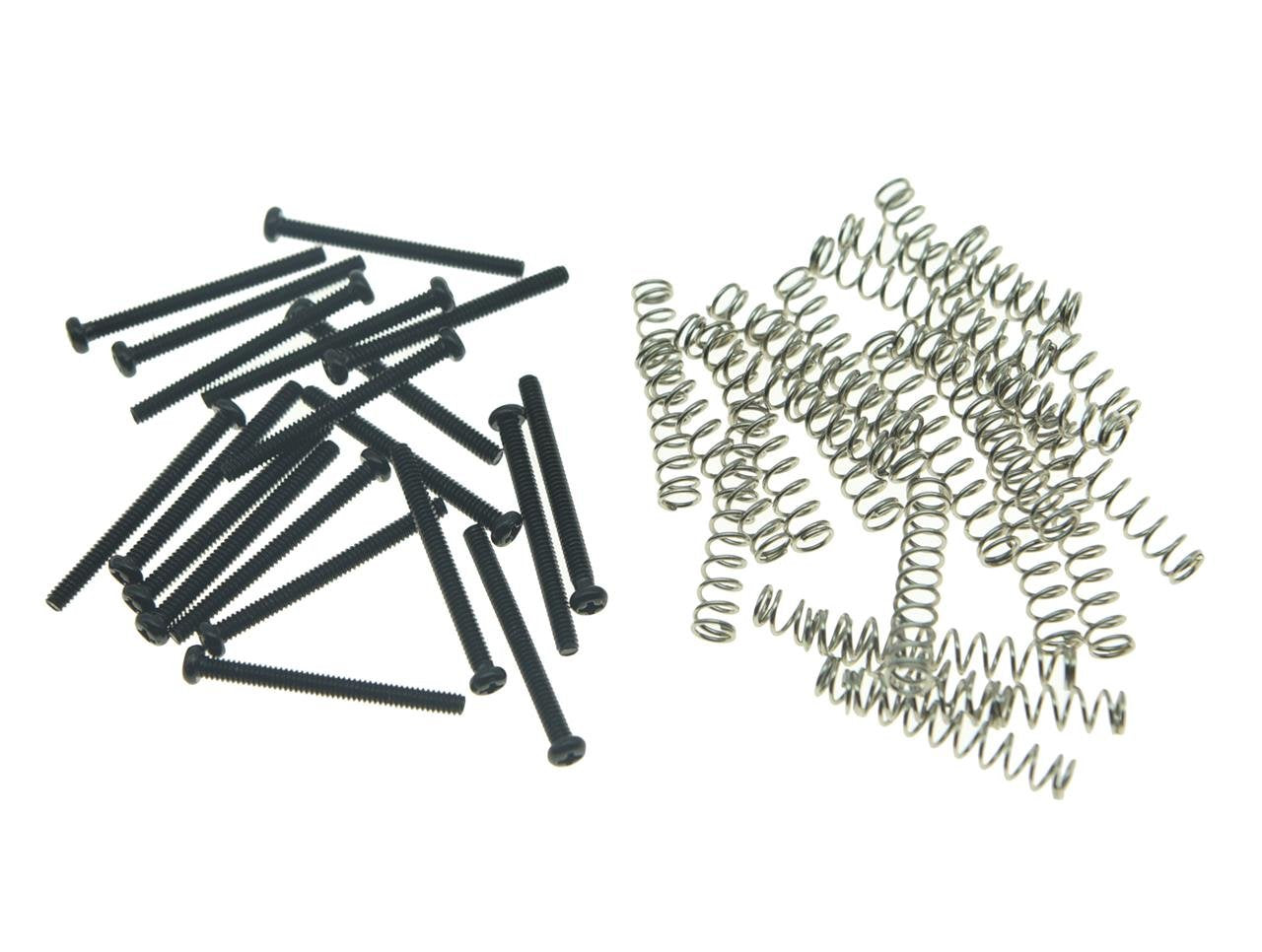 Kaish Pack Of 20 American Thread Humbucker Pickup Height Screws Guitar Humbucker Pickup Screws With Springs For Gibson/Emg/Seymo