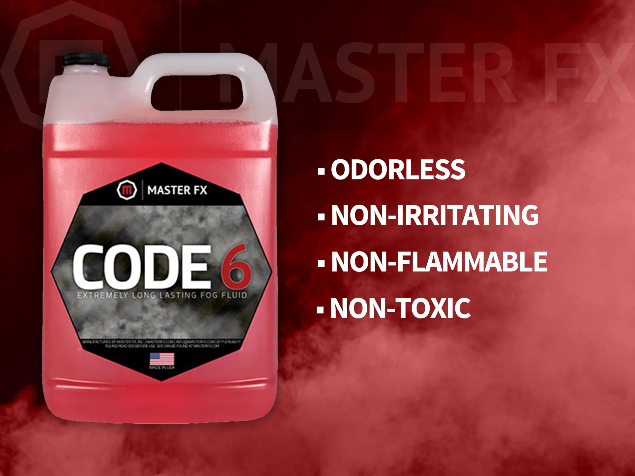 Code 6 Fog    Extremely Long Lasting Fog Fluid   1/2 Gallon