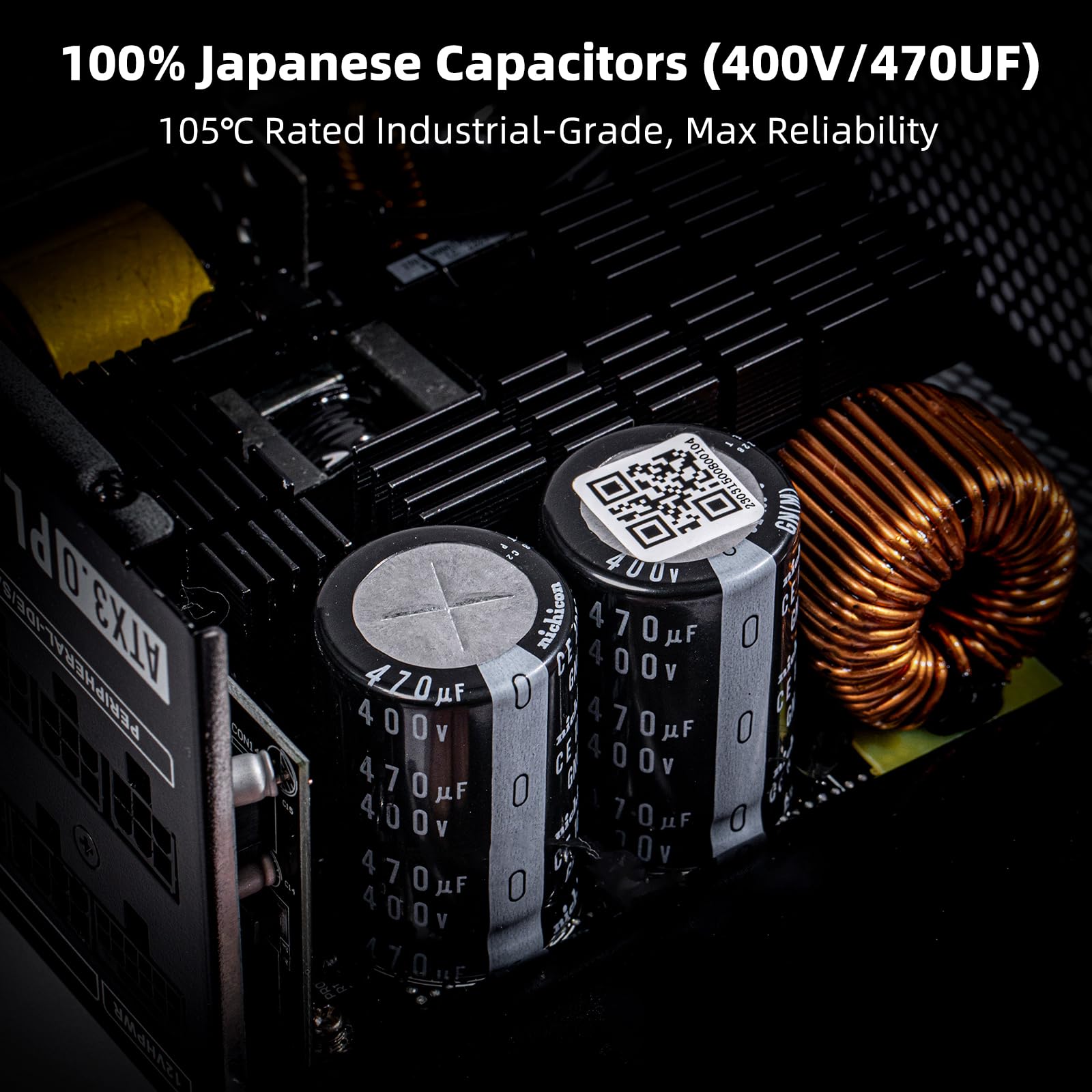 Redragon Psu017 80+ Platinum 1000 Watt Atx 3.0 & Pcie 5.0 Fully Modular Gaming Power Supply, 80 Plus Certified, 100% Japanese Ca