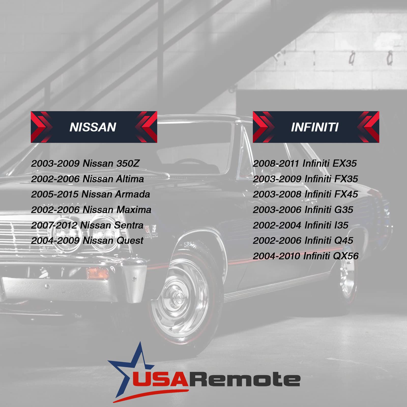 Key Fob Keyless Entry Remote Fits Nissan Altima Maxima 350Z Armada Quest Sentra/Infiniti Ex35 Fx35 Fx45 G35 I35 Q45 Qx56 (Kbrast