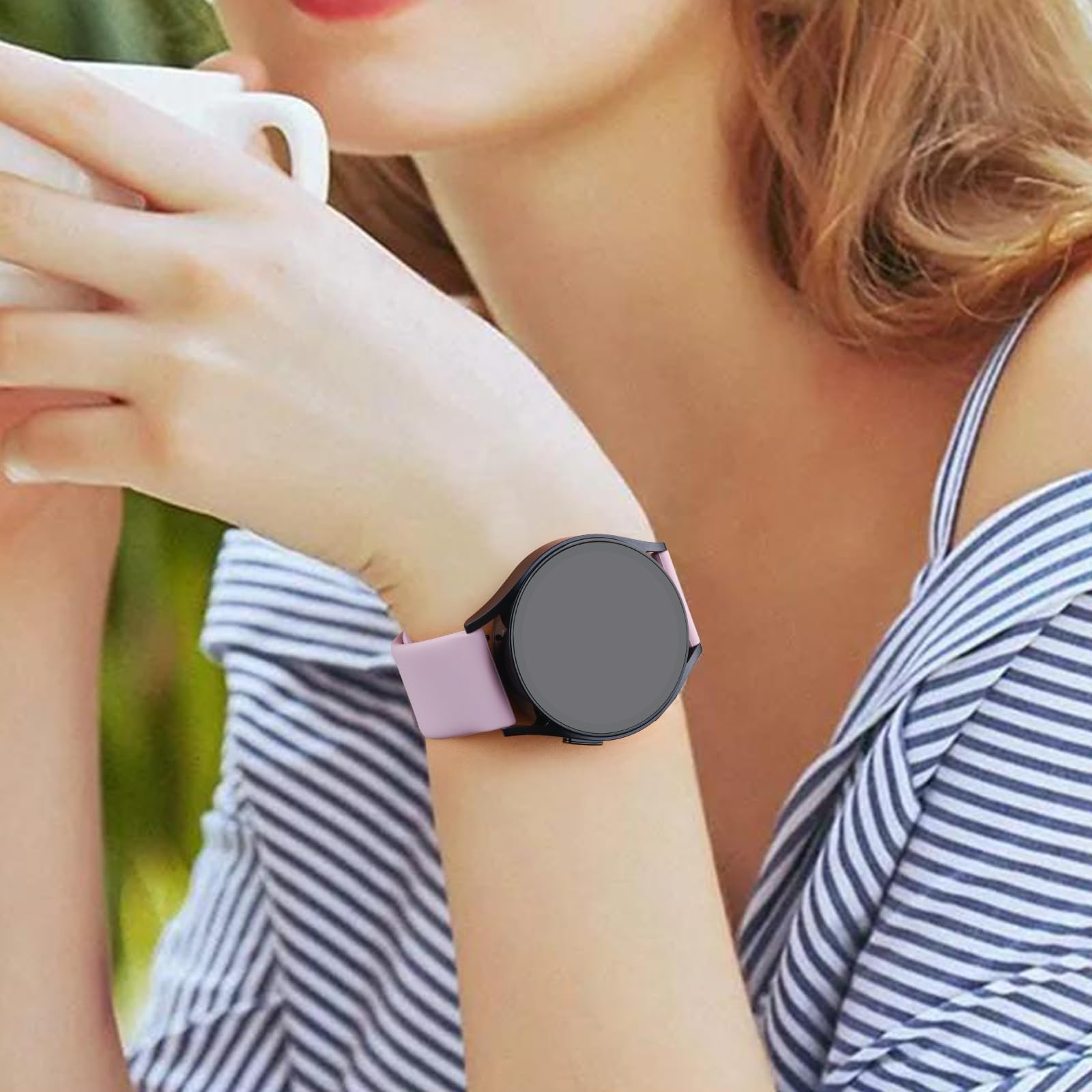 Meliya For Garmin Forerunner 55 / 245 / 645 Watch Band, 20Mm Soft Silicone Replacement Strap For Garmin Forerunner 245 / 645 Mus