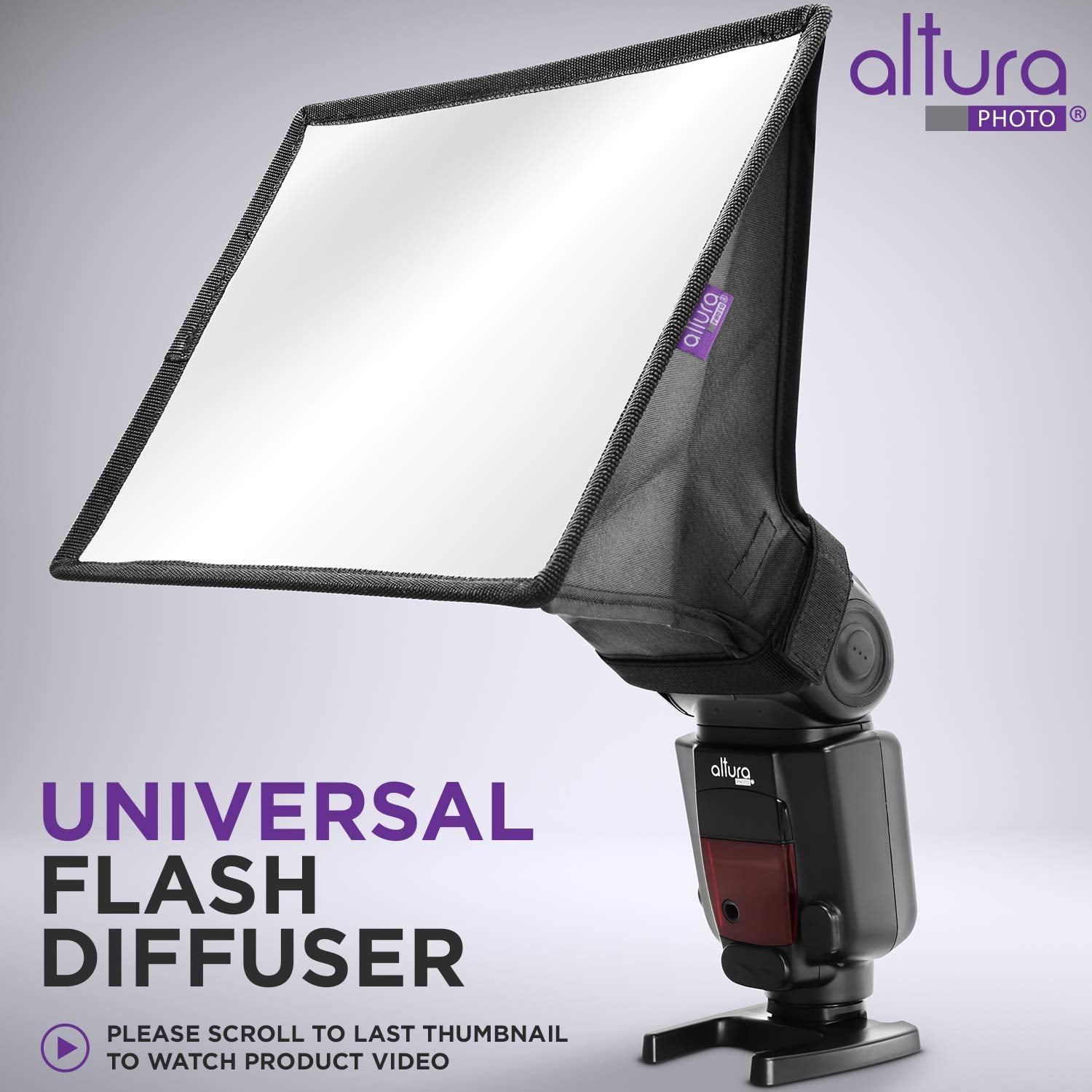 Flash Diffuser Light Softbox 9X7 By Altura Photo (Universal, Collapsible With Storage Pouch) For Canon, Yongnuo And Nikon Speedl