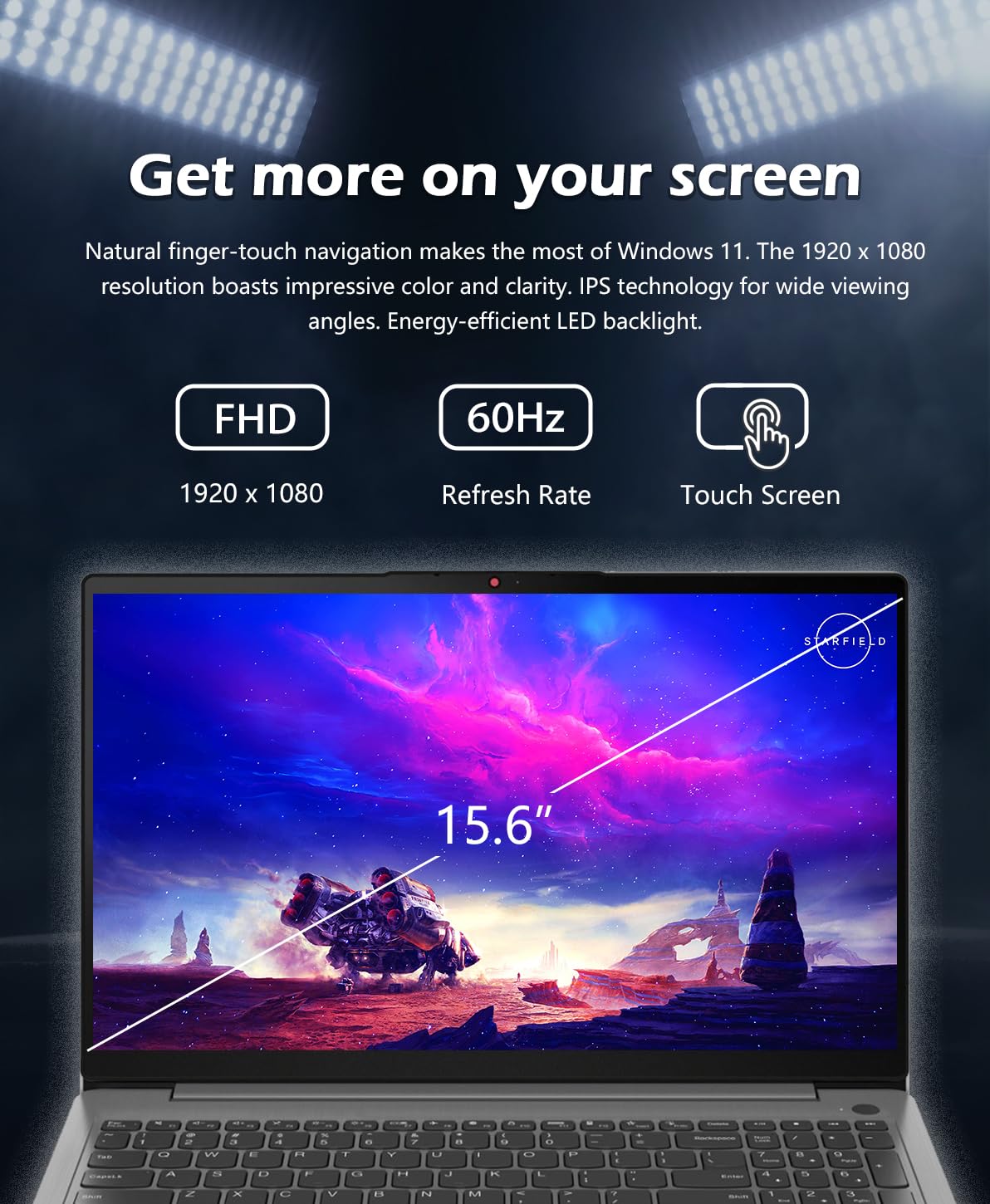 Lenovo 2023 Ideapad 3I Laptop, 15.6 Fhd Touch Screen Display, 12Gb Ddr4 Ram, 512Gb Ssd, Intel Core I5-1135G7, Hdmi, Webcam, Wi-F