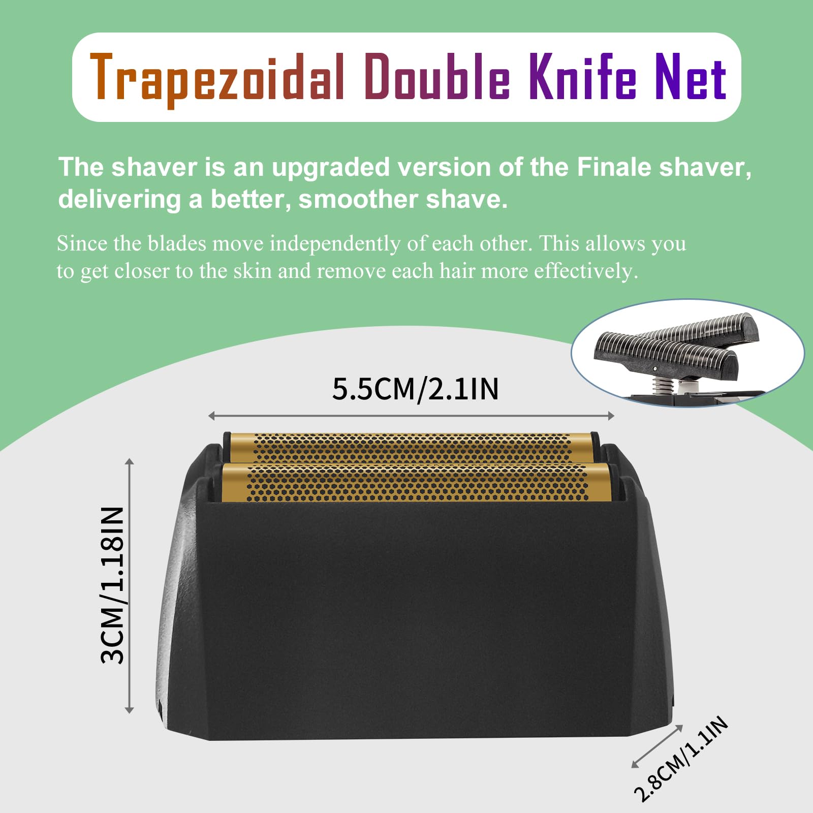 Shaver Replacement Super Close Gold Foil & Cutter Bar Assembly Compatible With Wahl 5 Star Series Vanish Shaver(8173 700) (1 Pac