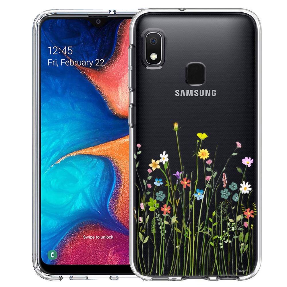 Unov Case Compatible With Galaxy A10E Galaxy A20E Case Clear With Design Soft Tpu Shock Absorption Slim Embossed Pattern Protect