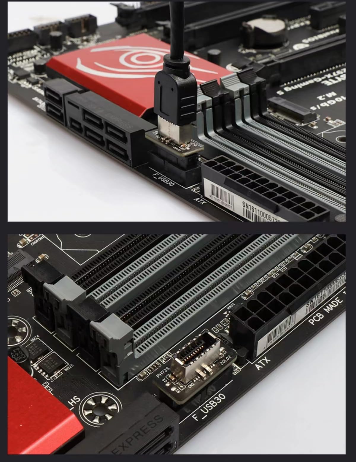 Usb Front Panel Adapter Usb 3.0 Front 19Pin To 3.1 Type C Front Panel Header Type E Adapter 20 To 19 Pin Expansion Card