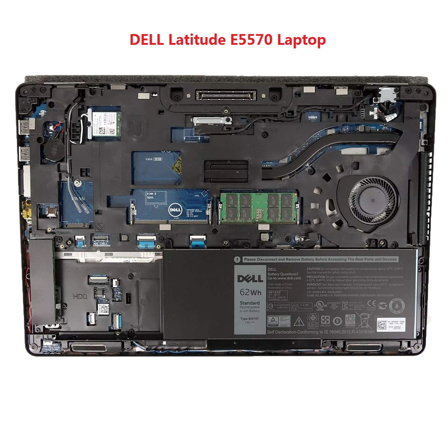 Dell 6Mt4T 7.6V 62Wh Li Polymer Notebook Battery For Dell Latitude E5270, E5470, E5570, Precision 3510 Series Laptops Alternant