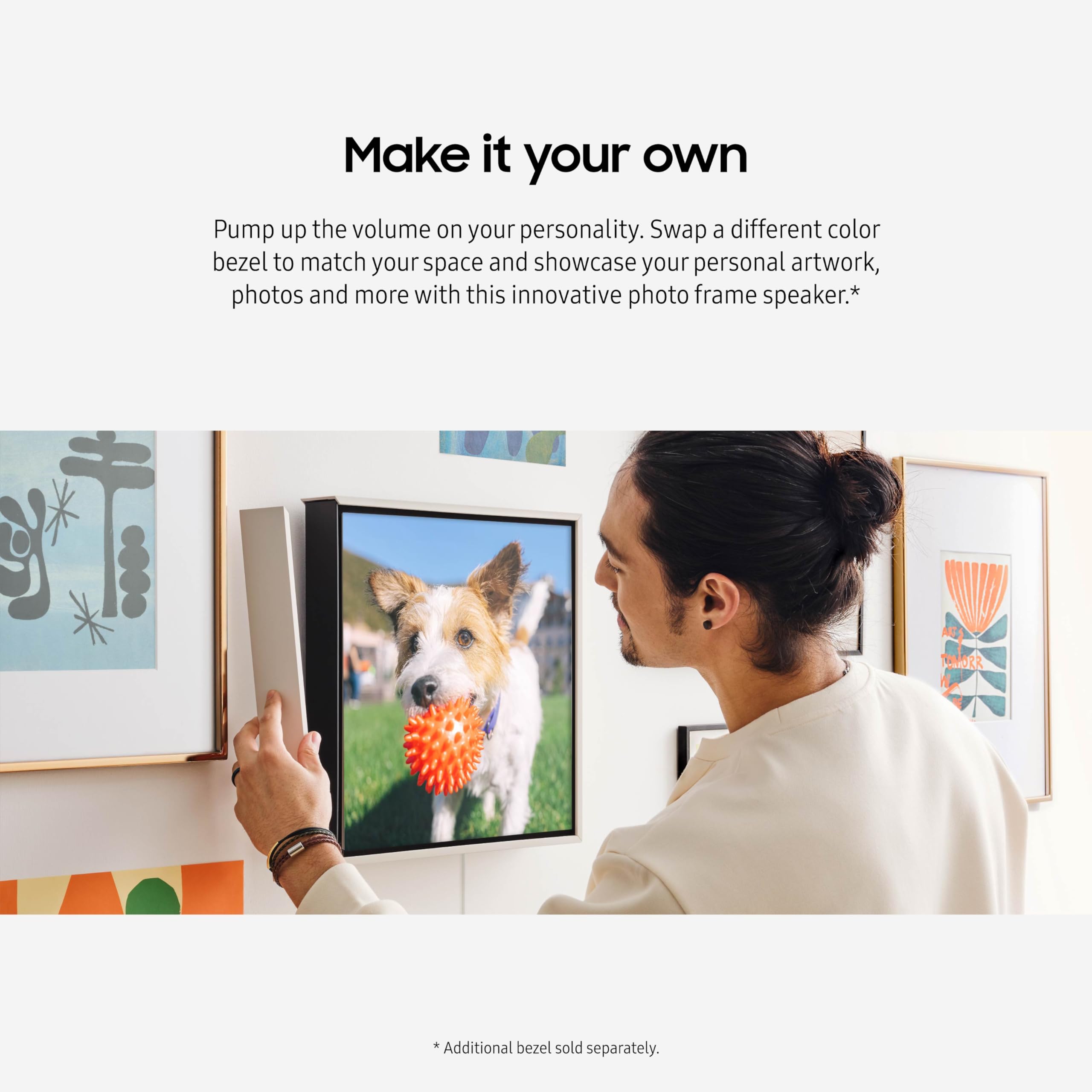 Samsung Ls60D Music Frame Smart Speaker With Dolby Atmos Audio, Q Symphony, Customizable Design, Wide Range Sound, Wireless Wi F