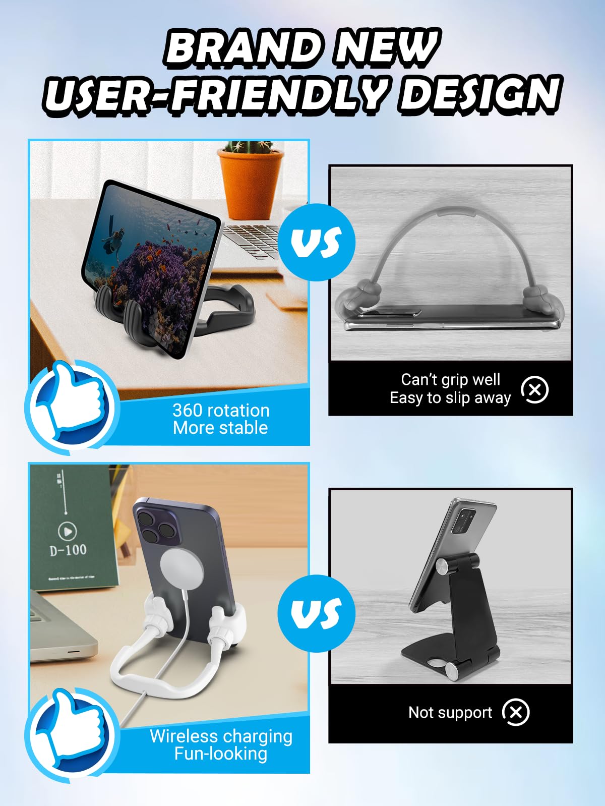 Christmas Stocking Stuffers For Teen Men Women Adults Gifts: Thumbs Up Phone Stand Holder Novelty Funny Gadget Teenage Boy Girl