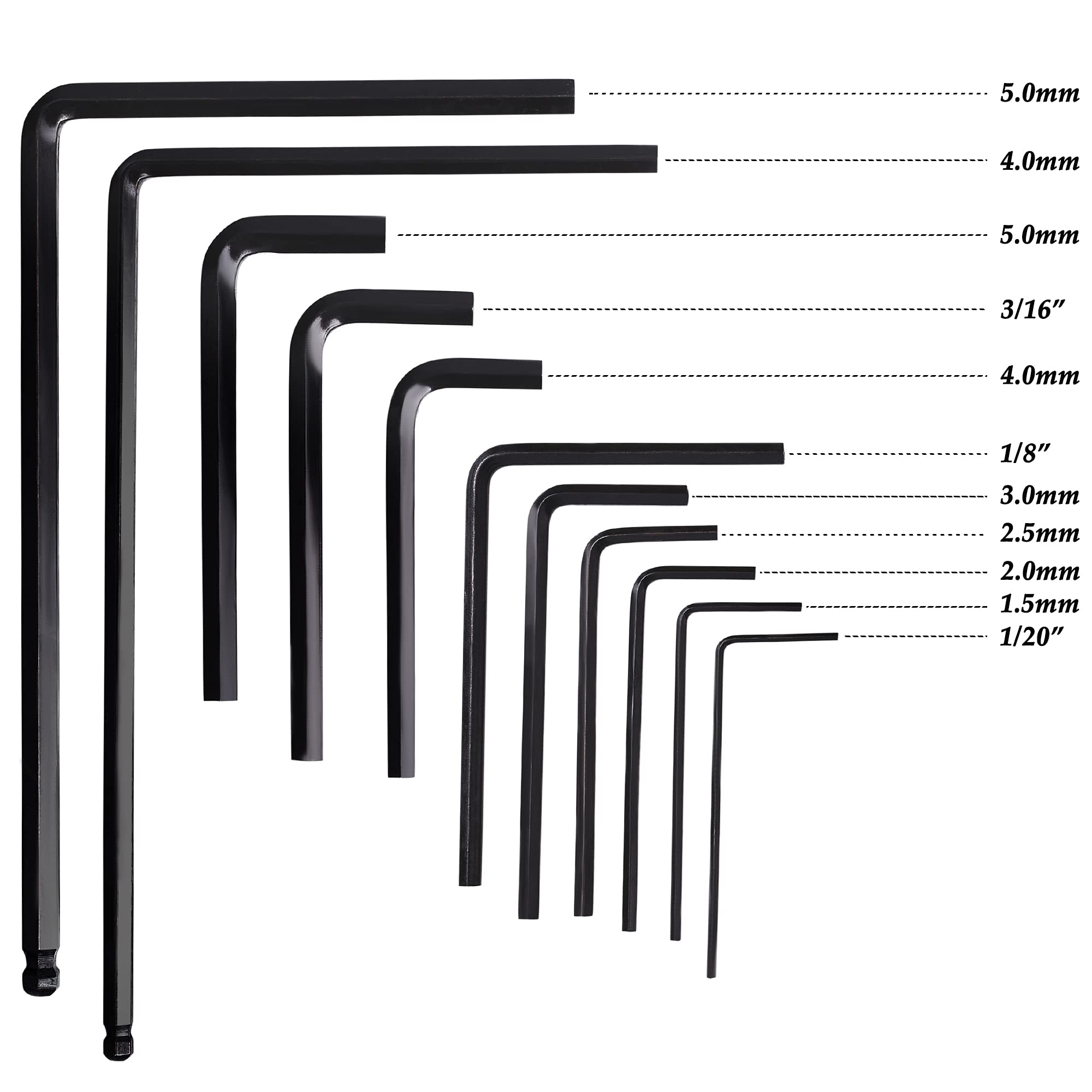 Miecoo 14Pcs Guitar Truss Rod Allen Wrench Set, Includes 4Mm, 5Mm, 6Mm Lengthened Ball End Truss Rod Wrenches Repair Tool And Sc