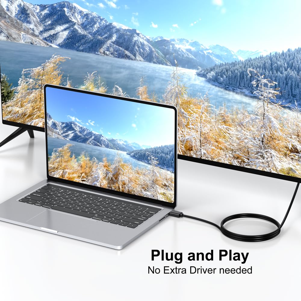 Urelegan Hdmi To Vga Cable 3.3 Feet, Hdmi To Vga Cord (Male To Male) 1080P Hd Video Cables Compatible For Computer, Desktop, Lap