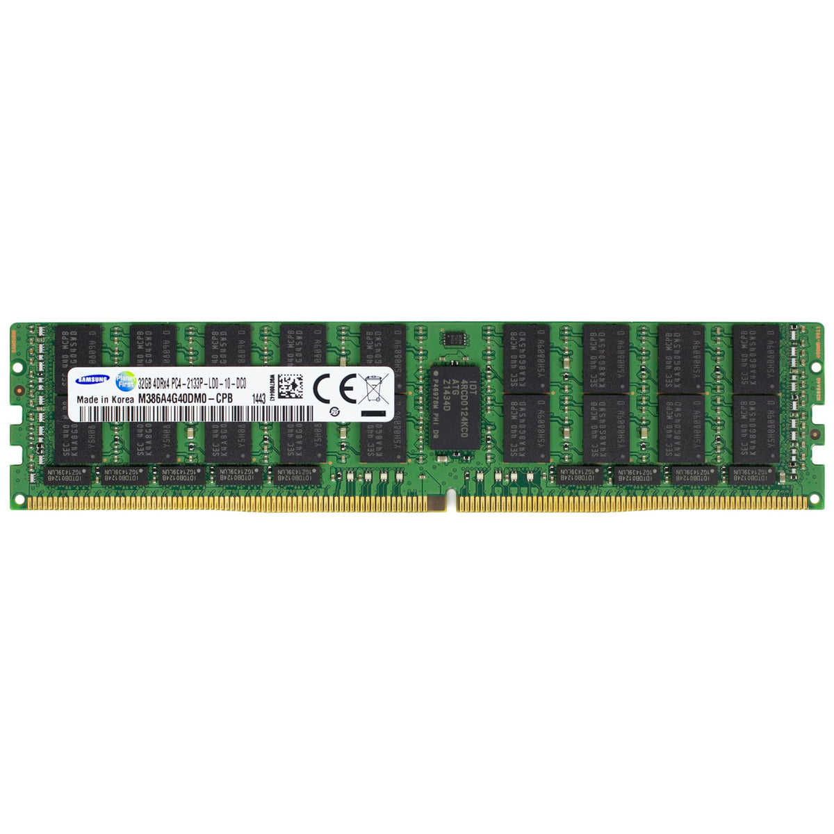 Samsung 32GB DDR4 2133MHz PC4-17000 ECC LRDIMM 4Rx4 Quad Rank 1.2V Load Reduced DIMM 288-Pin Server RAM Memory - M386A4G40DM0-CPB