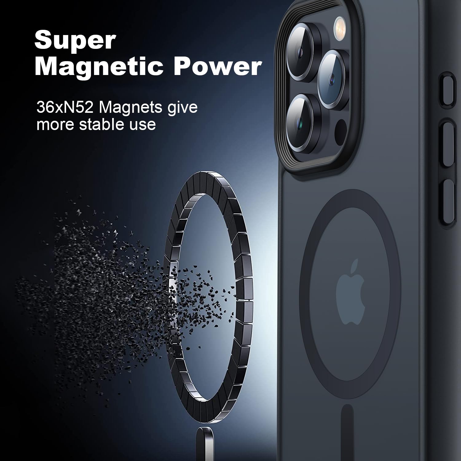 Gyizho Magnetic Case For Iphone 15 Pro Case, [Military Grade Drop Tested] [Compatible With Magsafe] Slim Protective Cover, Non Y