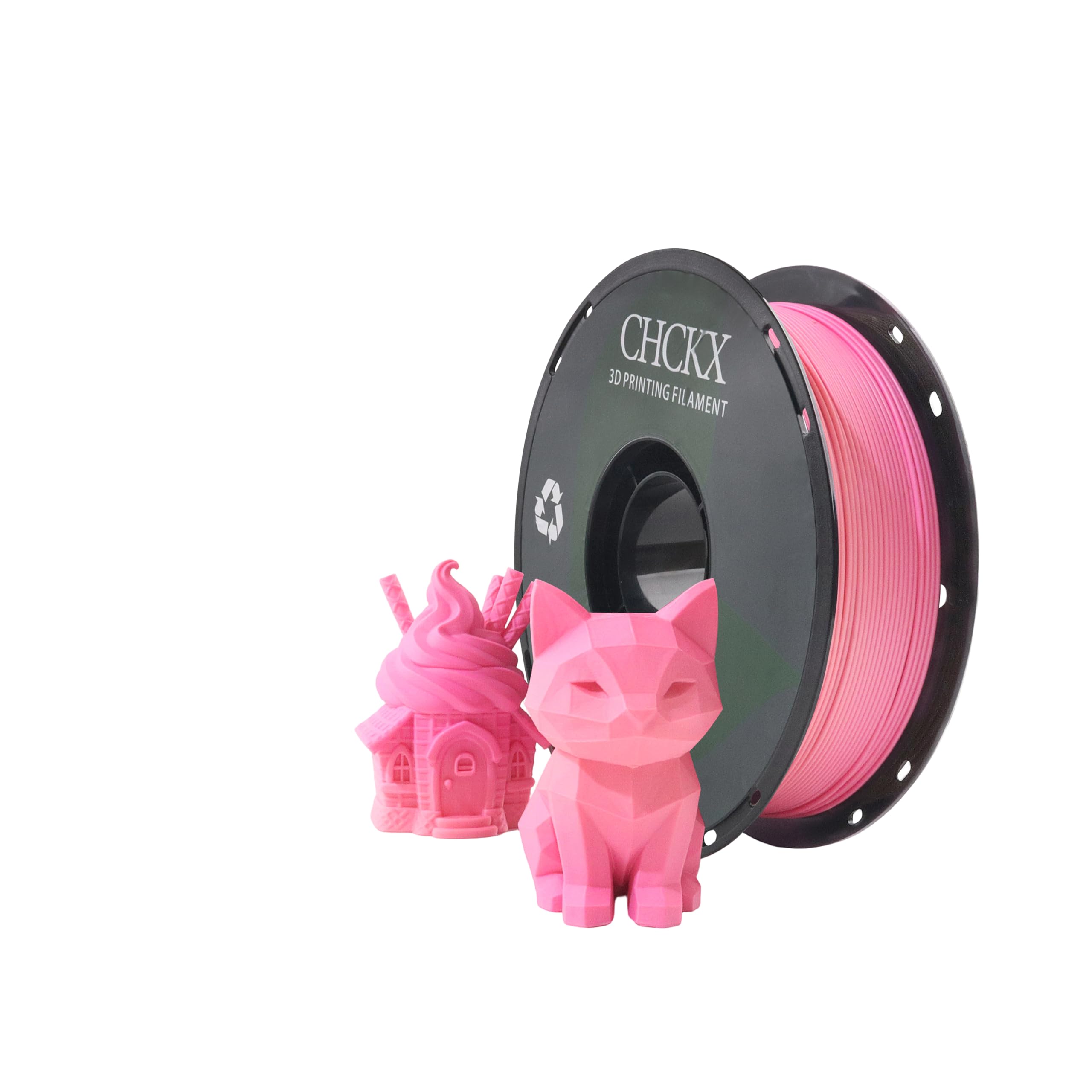 CHCKX Matte PLA 3D Printer Filament, 1KG Spool(2.2lbs) 1.75mm PLA Filament for Most FDM 3D Printers,Spring Pink