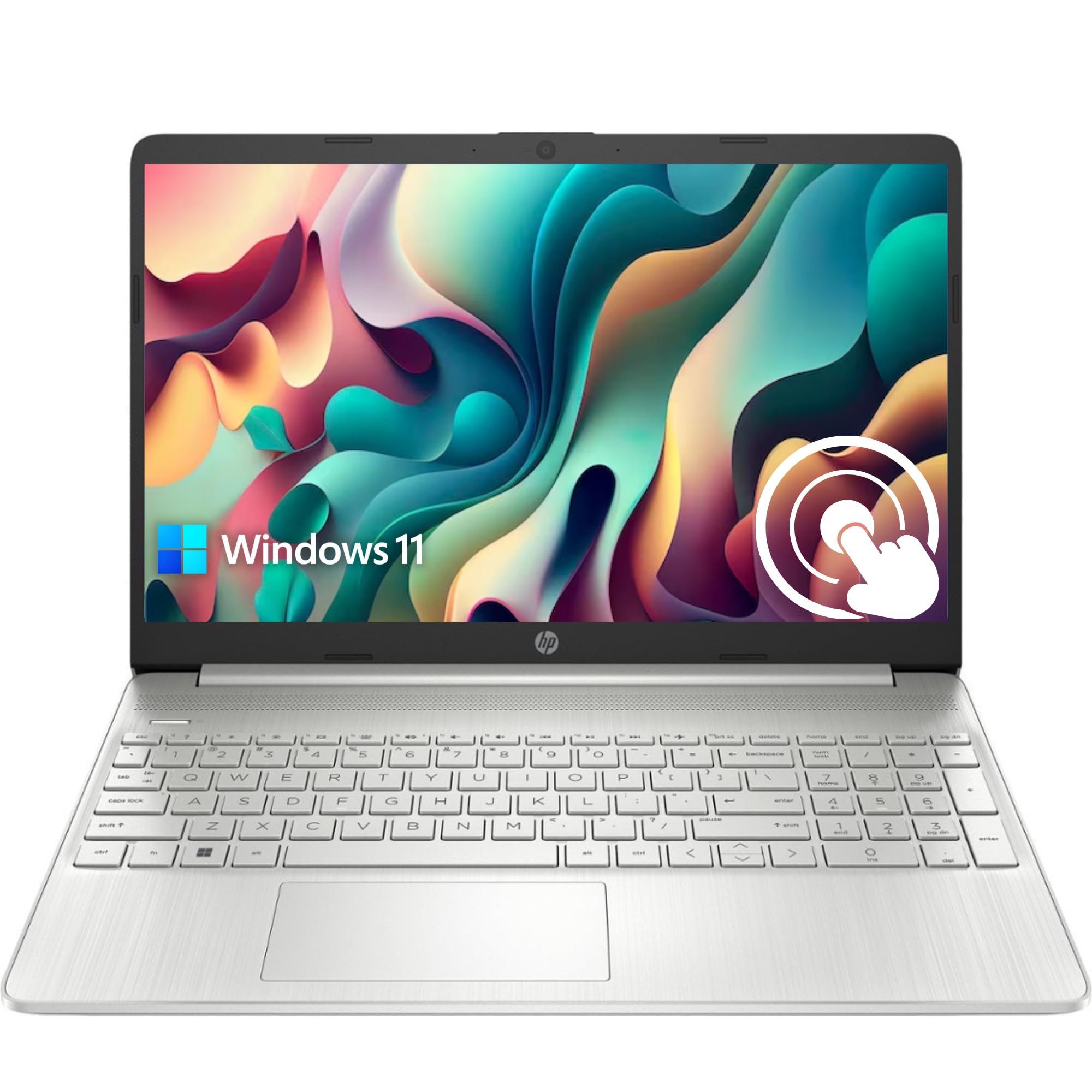 HP Pavilion 15.6' HD Touchscreen Anti Glare Laptop, 16GB RAM, 1TB SSD Storage, Intel Core Processor up to 4.1GHz, Up to 11 Hours Long Battery Life, Type C, HDMI, Windows 11 Home, Silver