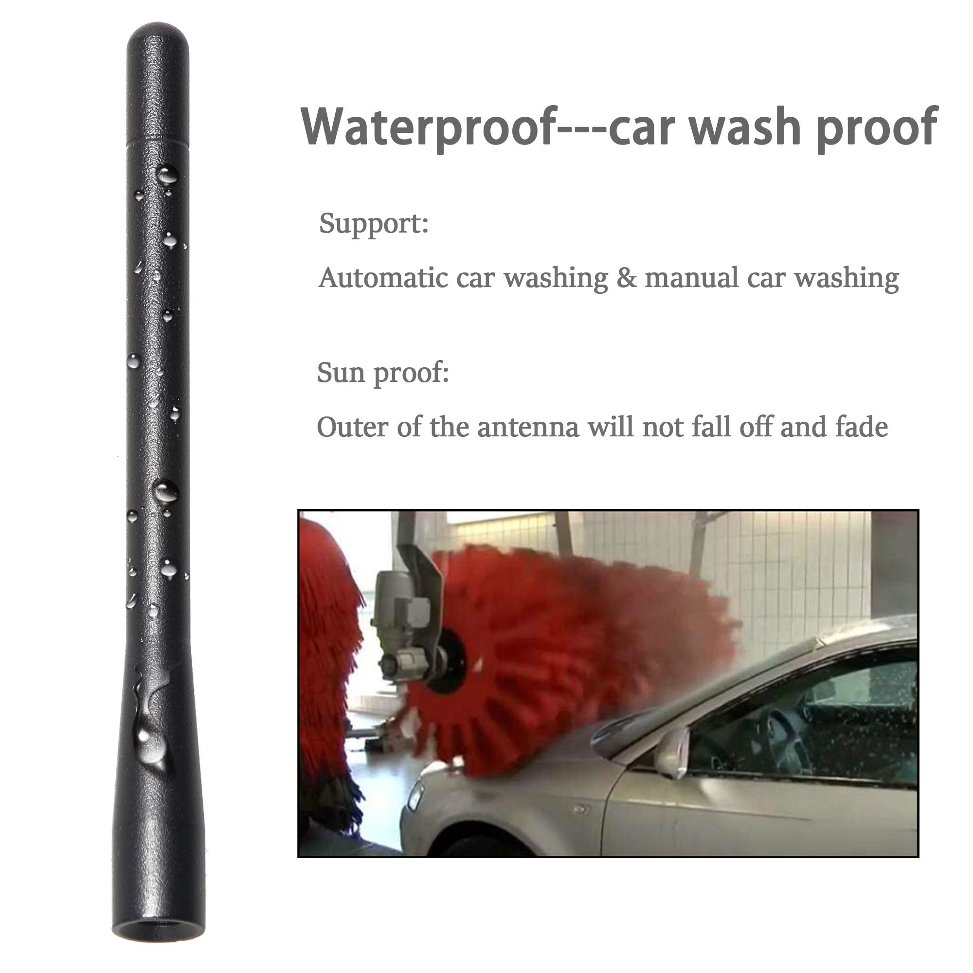 Anina 4.7' Car Radio Antenna Mast Compatible With 2006 2022 Gmc Sierra Chevy Silverado Cobalt Aluminum Alloy Car Washproof Antenna For Fm/Am Radio Signal Reception