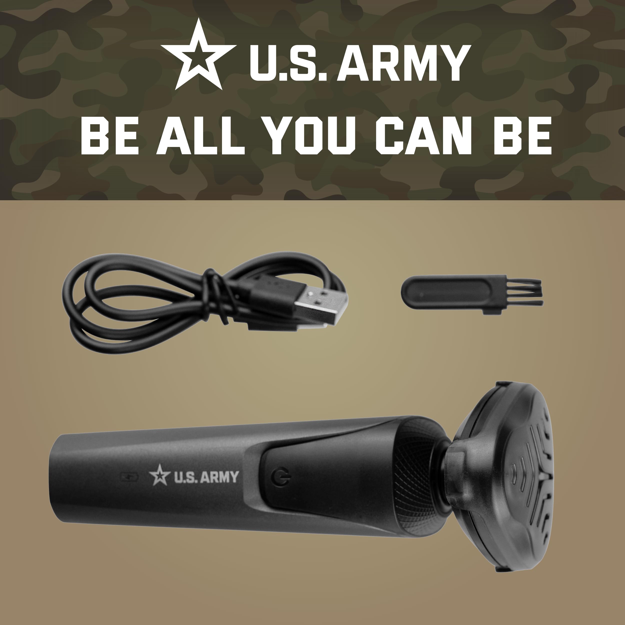 U.S. Army Electric Razor For Men, Rechargeable Cordless Rotary Shaver With Usb Charging Cable