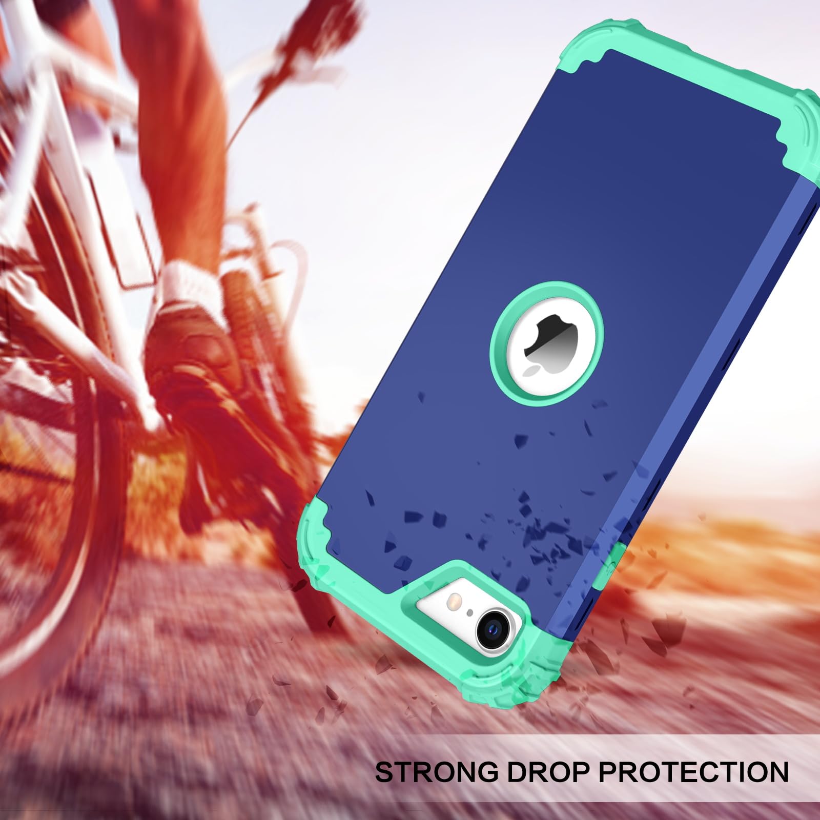 Bentoben For Iphone Se 2022 Phone Case And Iphone Se 2020 Case, Heavy Duty 3 In 1 Full Body Rugged Shockproof Hybrid Hard Pc Sof