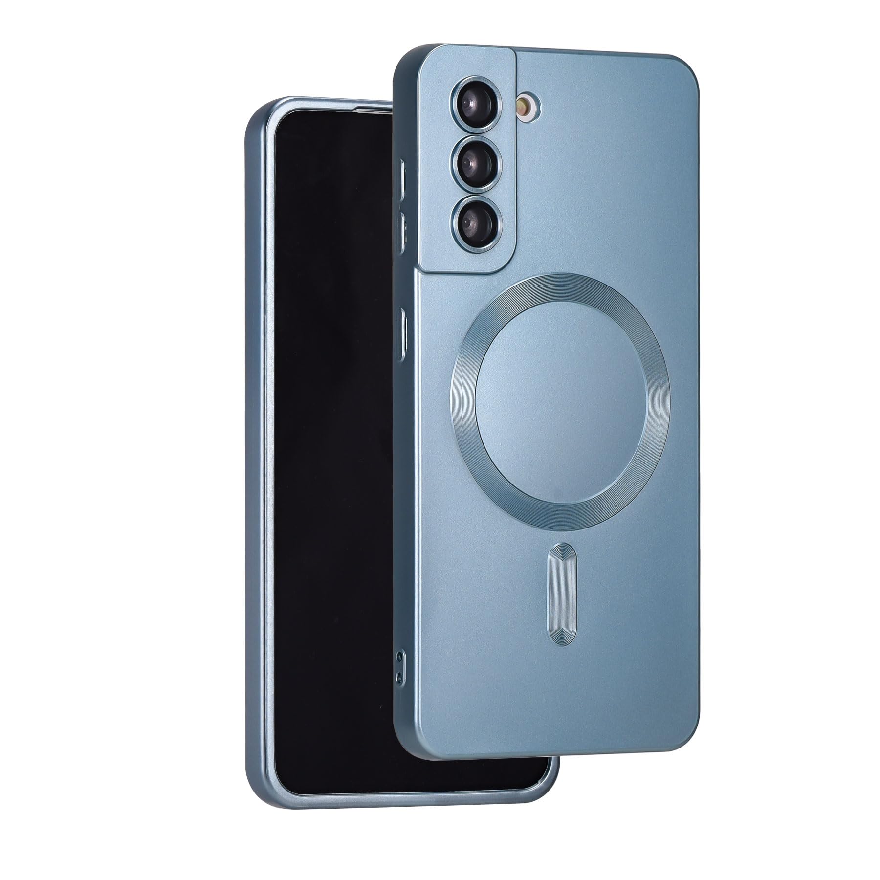 Yetagso Magnetic For Samsung Galaxy S22 Case,Soft Silicone Samsung Galaxy S22 Phone Case With Camera Protection,Slim Fit Anti Sc