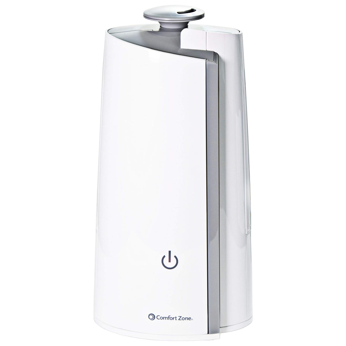 Comfort Zone Czhd50 0.3 Gallon/1.3 Liter Ultrasonic Mini Tower Humidifier, Top Fill With Digital Controls, White