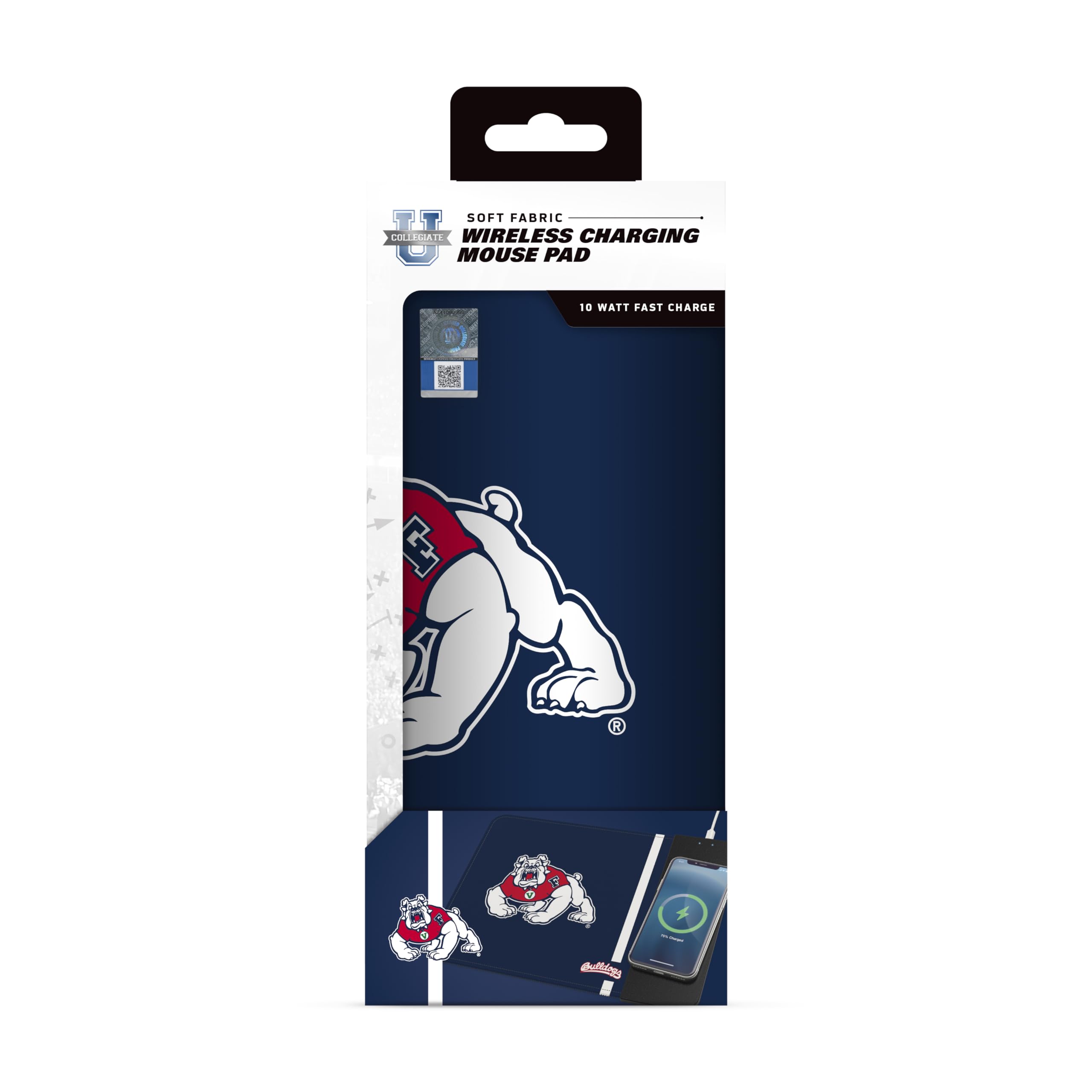 Soar Ncaa Wireless Charging Mouse Pad, Fresno State Bulldogs