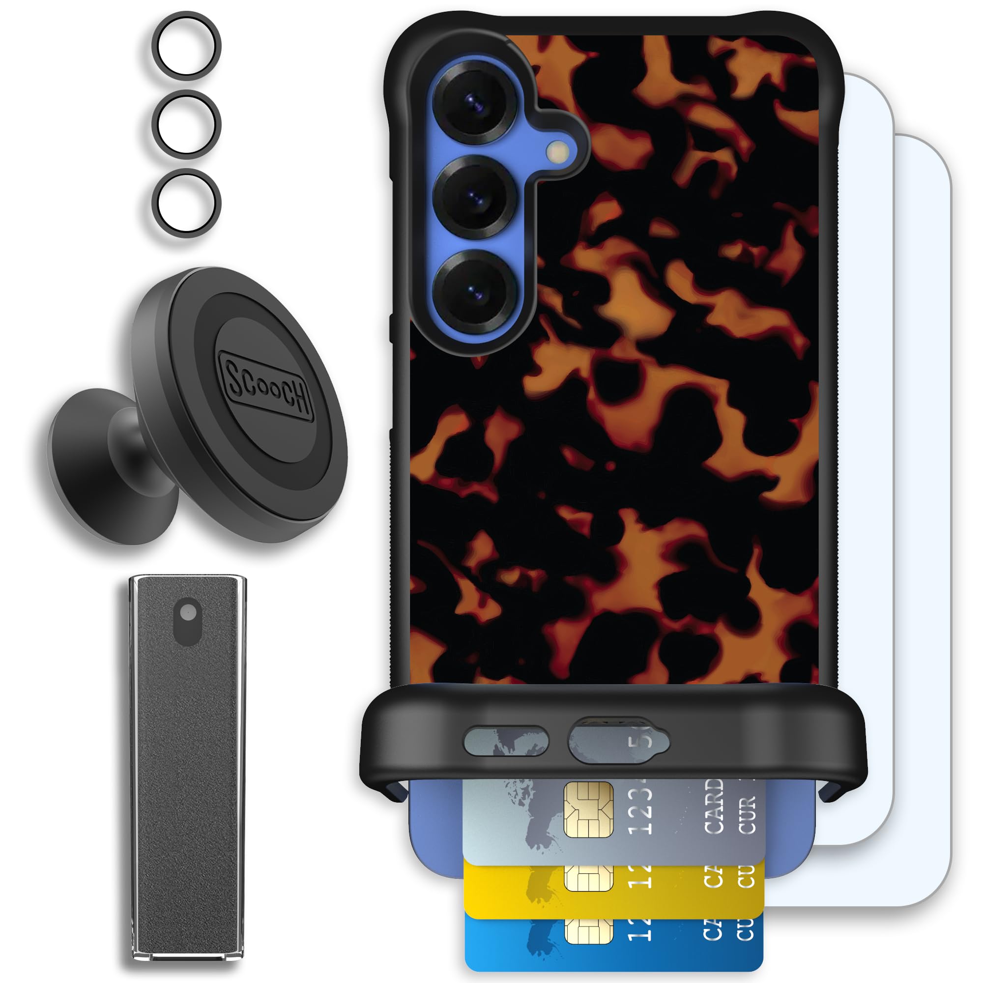 Scooch Wingmate for Samsung Galaxy S25 Plus [Defender Bundle] with 2 Tempered Glass Screen Protectors, Camera Lens Protector, Wi