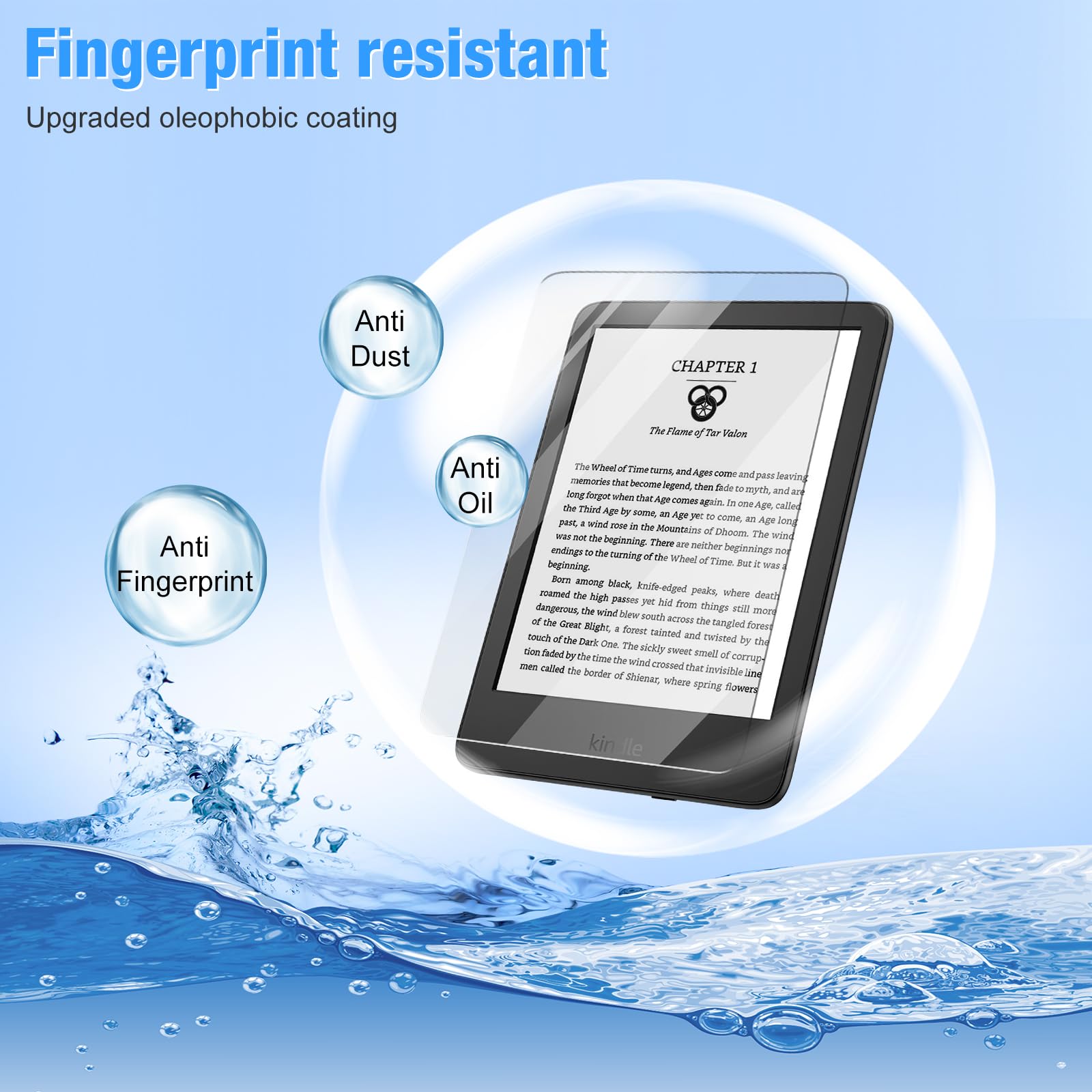 Bhqrjmv [2 Pack] Tempered Glass Screen Protector For All New Kindle Paperwhite 6.8 Inch/Kindle Paperwhite Signature Edition 6.8