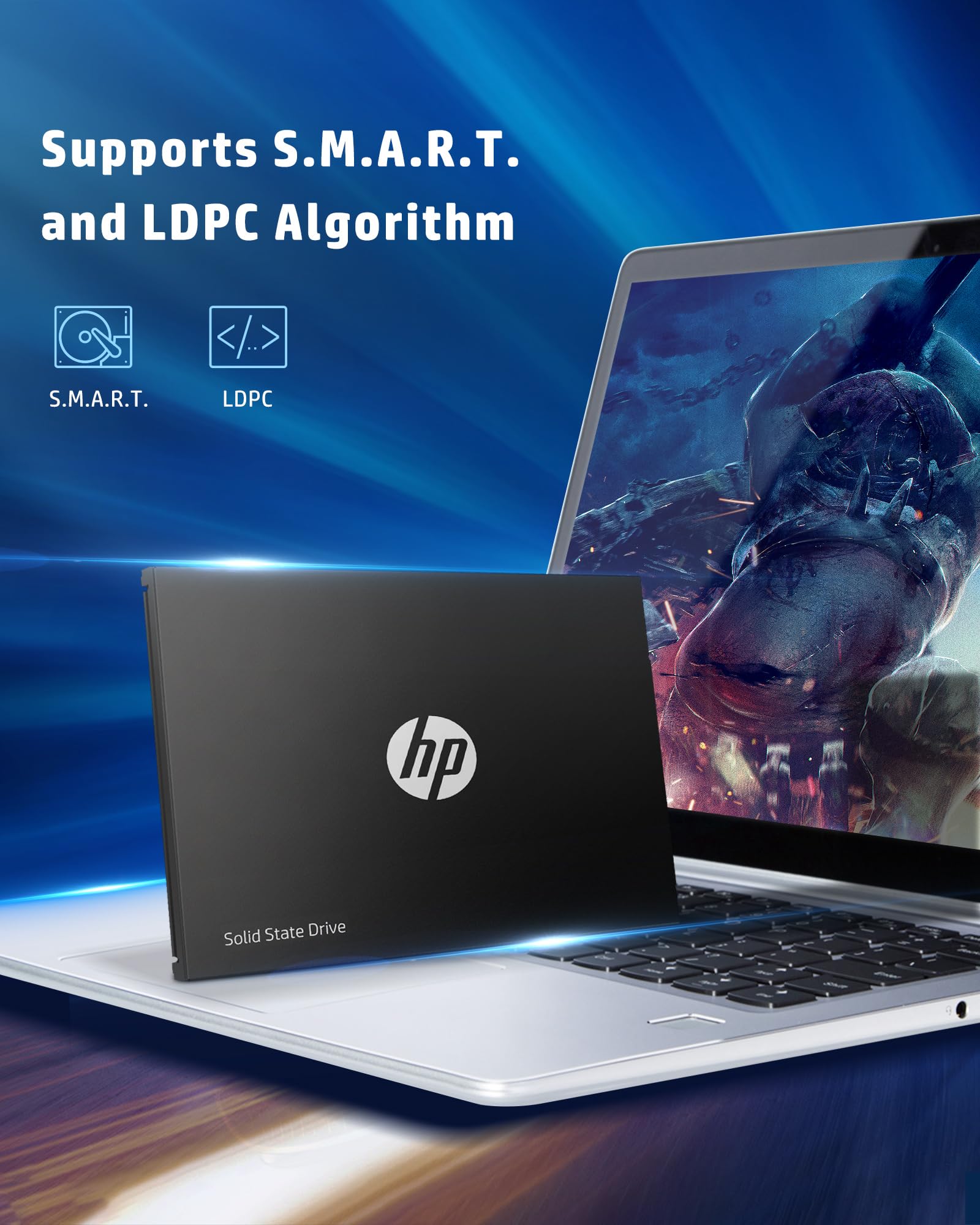 HP S750 3D NAND 512GB Internal PC SSD   SATA III Gb/s, 2.5', Up to 560 MB/s   16L53AA#ABA