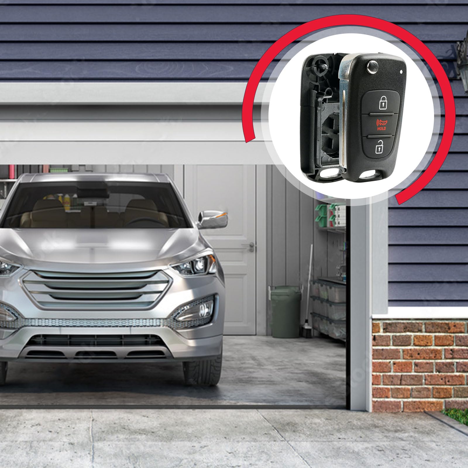 Fits 2012 2014 Kia Rio / 2010 2013 Kia Soul Flip Key Fob Remote Case Shell (Nyoseksam11Atx), Set Of 2