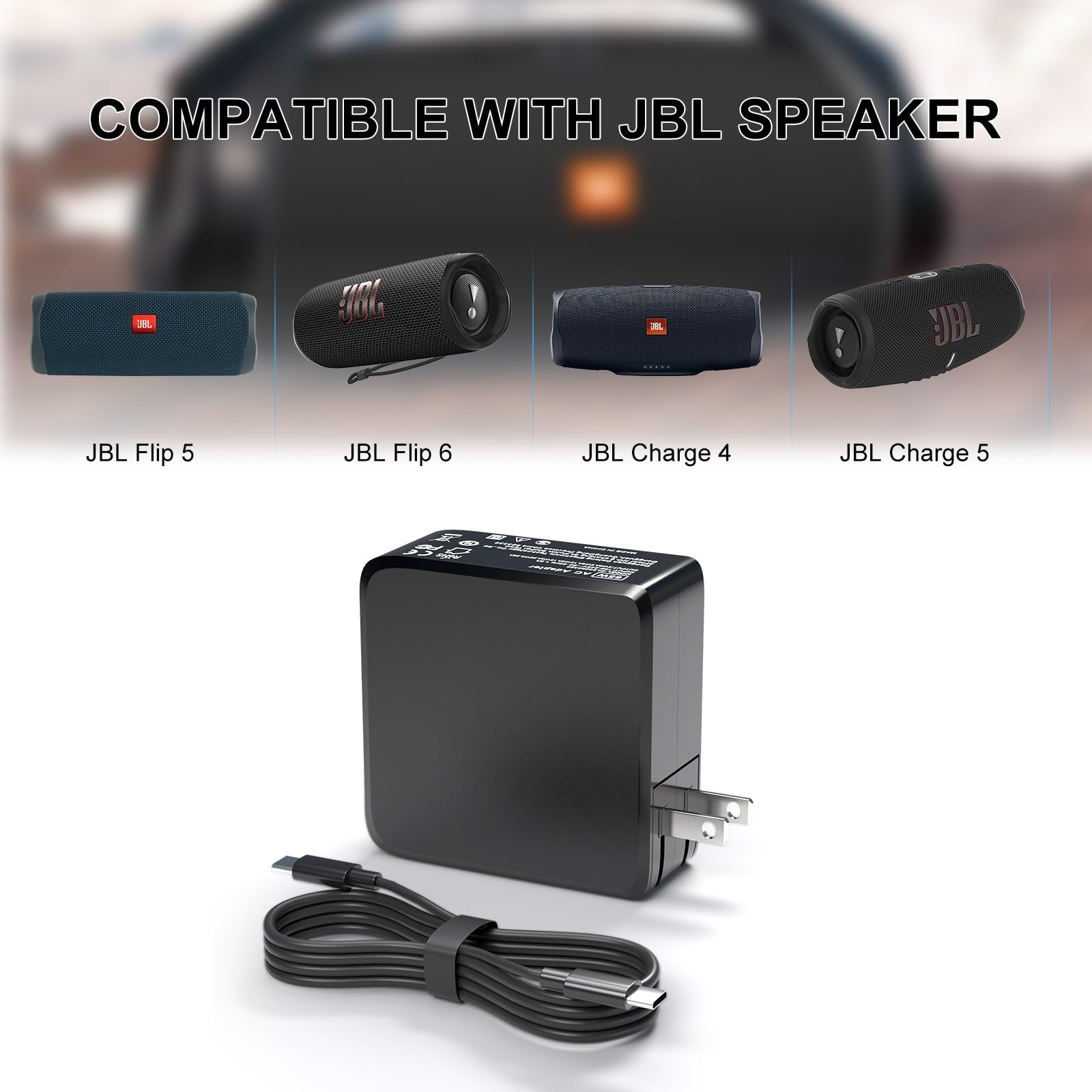 65W Charger Replacement For Jbl Xtreme 3 Charger Usb C Power Supply Charger For Jbl Xtreme 3 Wireless Speaker