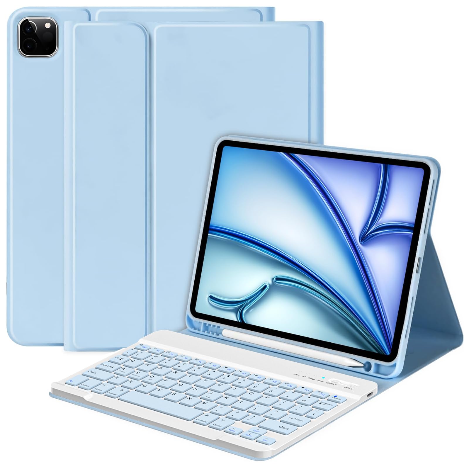 CC Store for iPad Air 11 Inch Case with Keyboard,Folio Cover