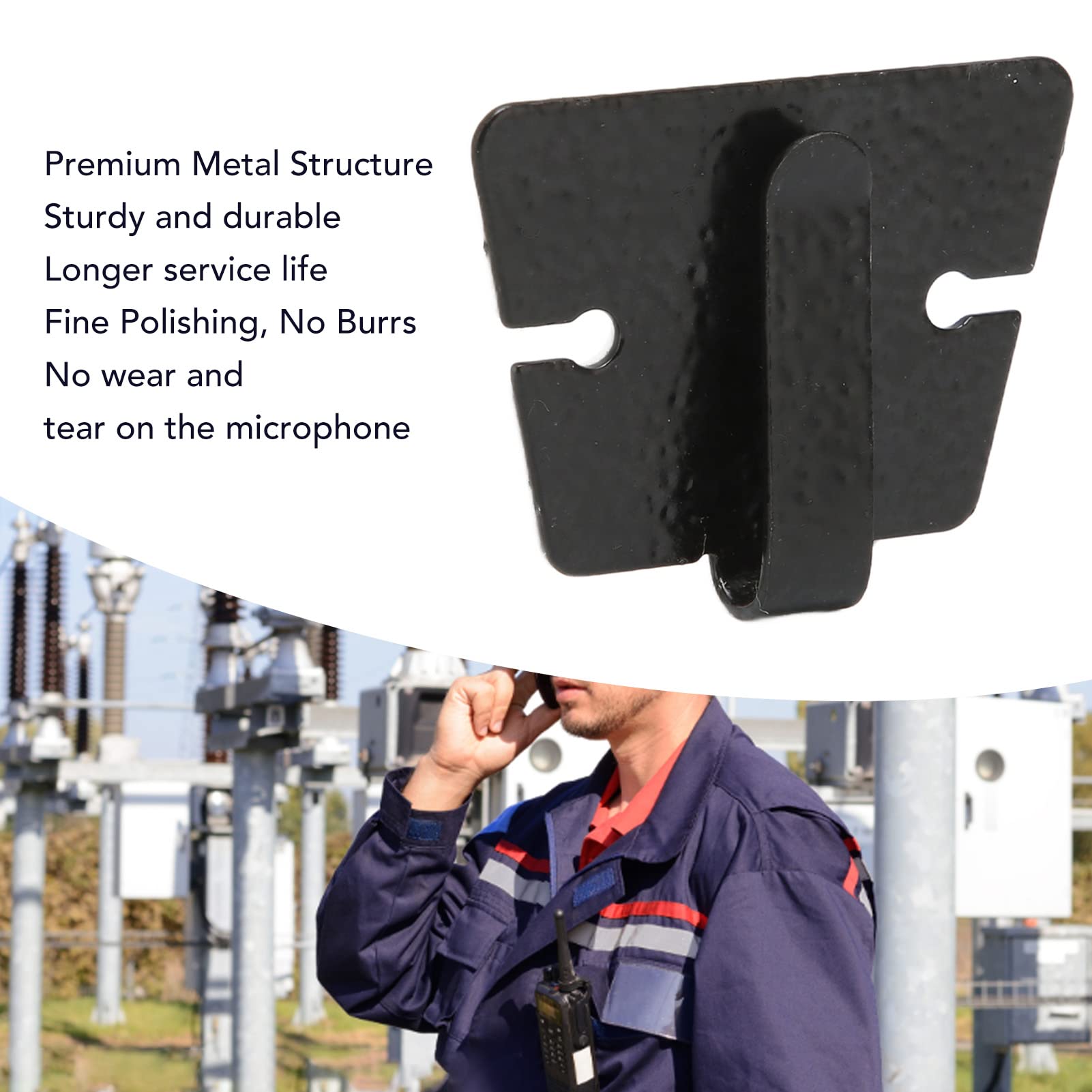 5Pcs Mic Microphone Holder Clip, Metal Car Radio Microphone Hang Up Clip Radio Mic Bracket Clamp For Icom Ic 2720H Ic 2820H, For Kenwood Tm241 Tm231, For Kt8900 8900, Etc