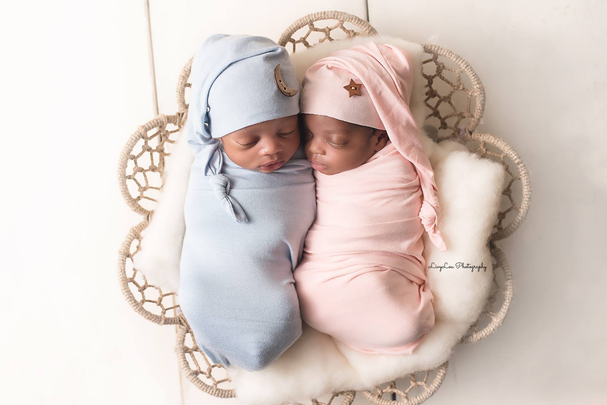 Amos And Sawyer Solid Fabric Wrap/Layer, Newborn Baby Layer Photography Prop (Blush)