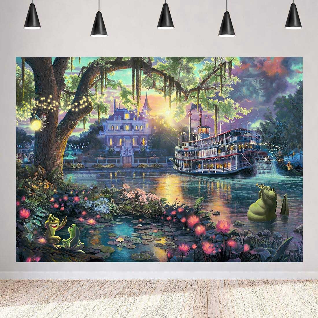 Sscsts Palace Photography Background Fairy Tale Prince Princess Happiness Frog Castle Photography Background Studio Props (7X5Ft