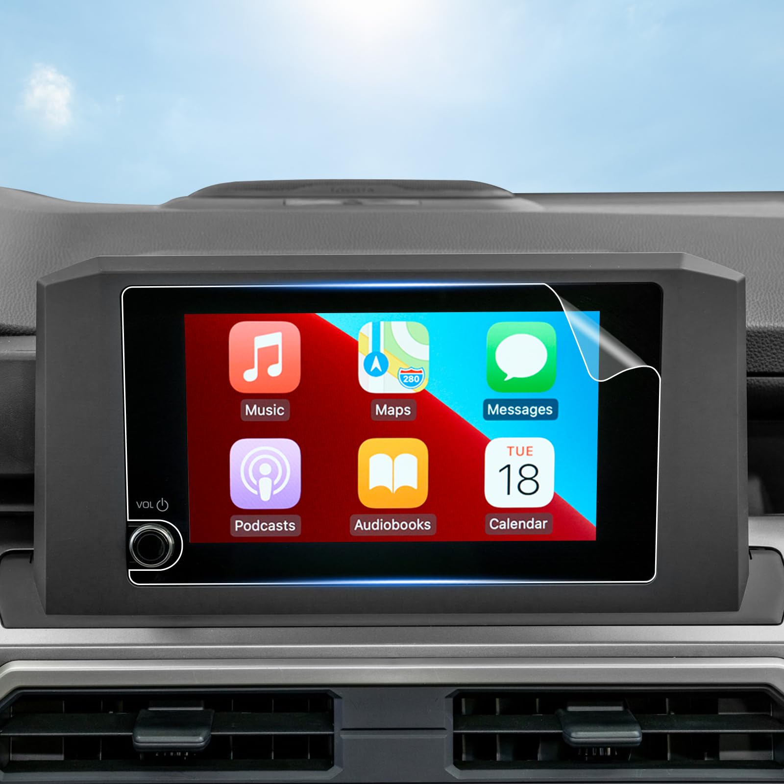 Shaohao For 2024 Toyota Tacoma Screen Protector Compatible With Toyota Tacoma Accessories 2024 Tacoma Sr/Sr5/Trd Prerunner/Trd Sport/Trd Off Road 8 In Audio Touchscreen Crystal Clear Screen Cover 2Pcs