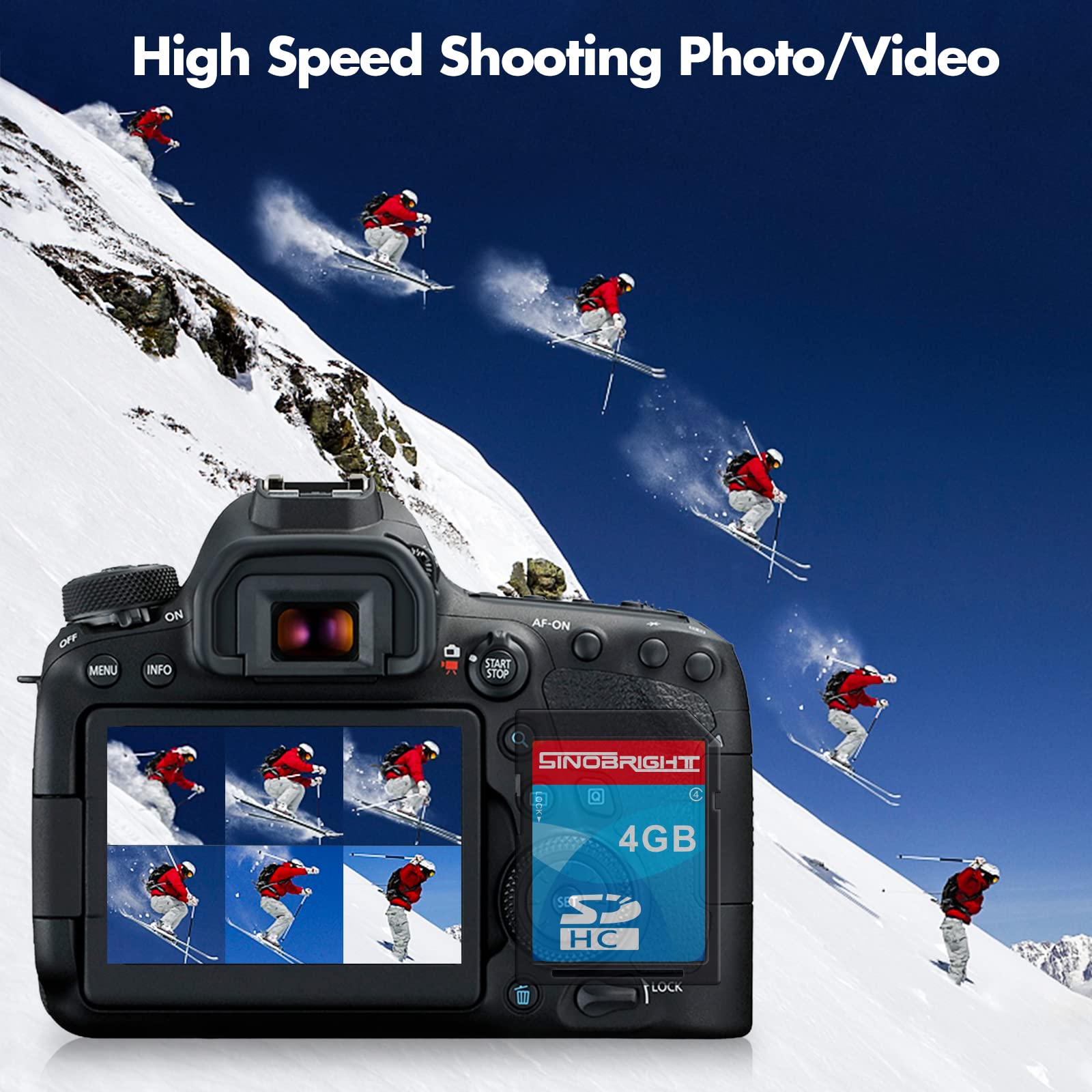 Sd Card 4Gb Sdhc Class 4 Flash Memory Card 4 Gb Digital Camera Cards 1Pack