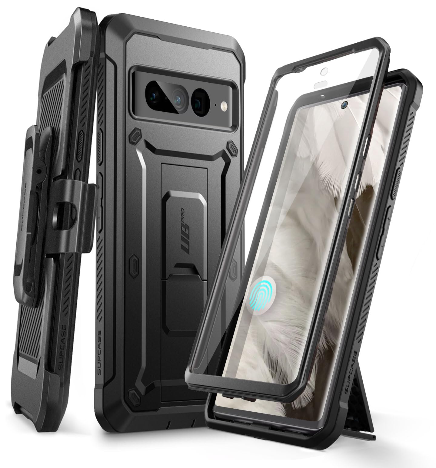 SUPCASE for Google Pixel 8 Case with Stand & Belt-Clip (Unicorn Beetle Pro), [Built-in Screen Protector] [Military-Grade Protect
