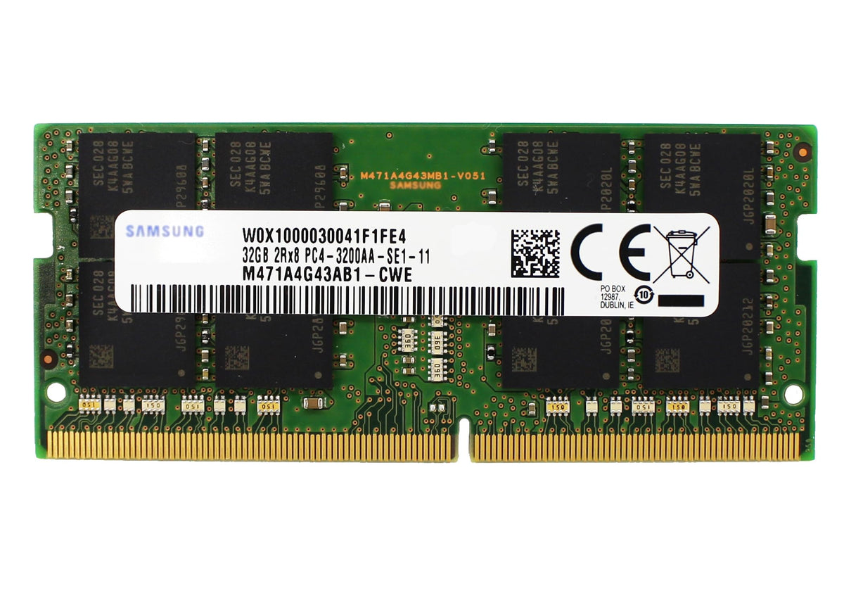 Sam Original 32Gb (1X32Gb) Ddr4 3200 Mhz Pc4 25600 (Or 2933Mhz Or 2666Mhz) Sodimm 2Rx8 Cl22 1.2V Laptop Notebook Memory Module U