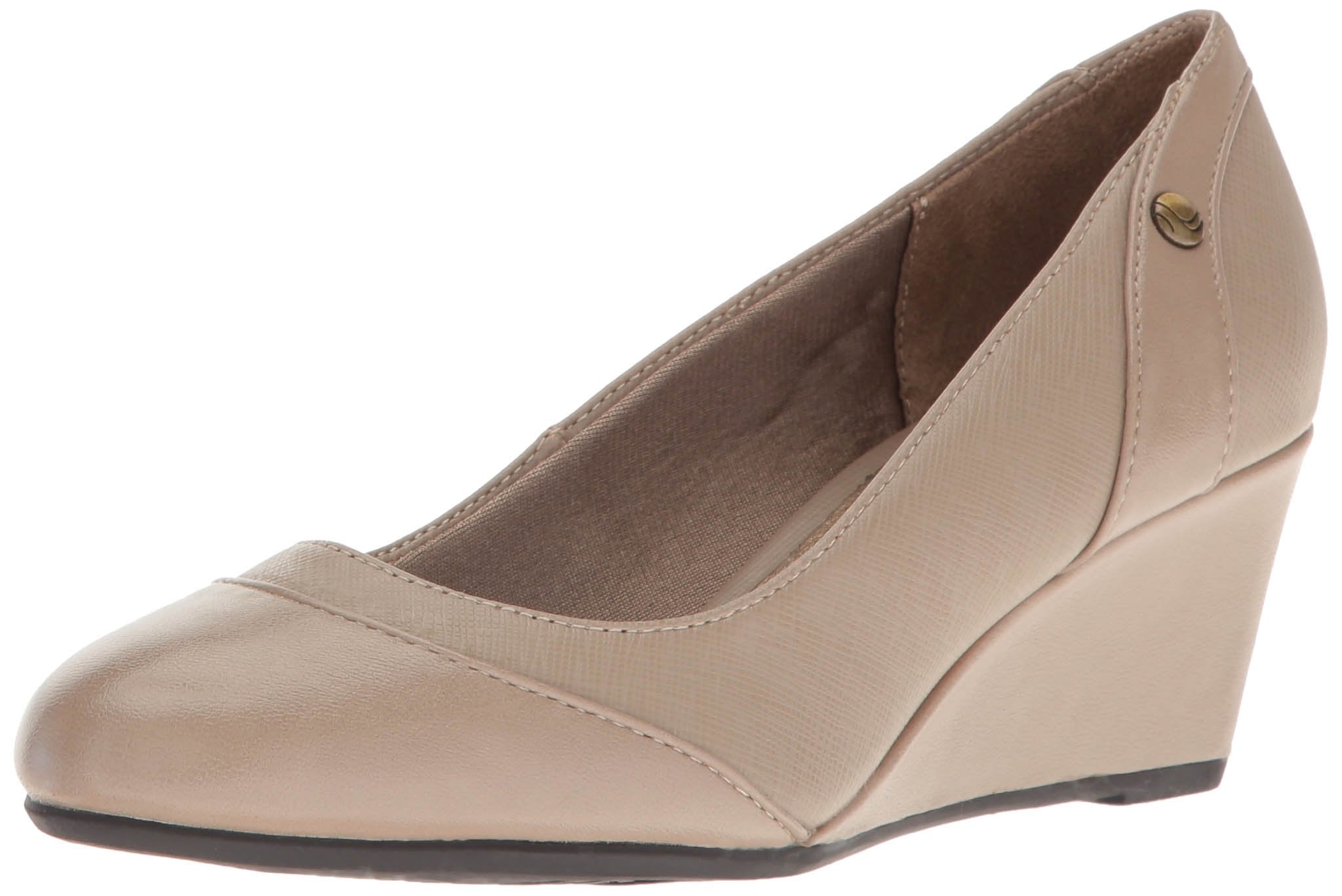Lifestride Womens Dreams Wedge Pump, Stone, 5 M Us