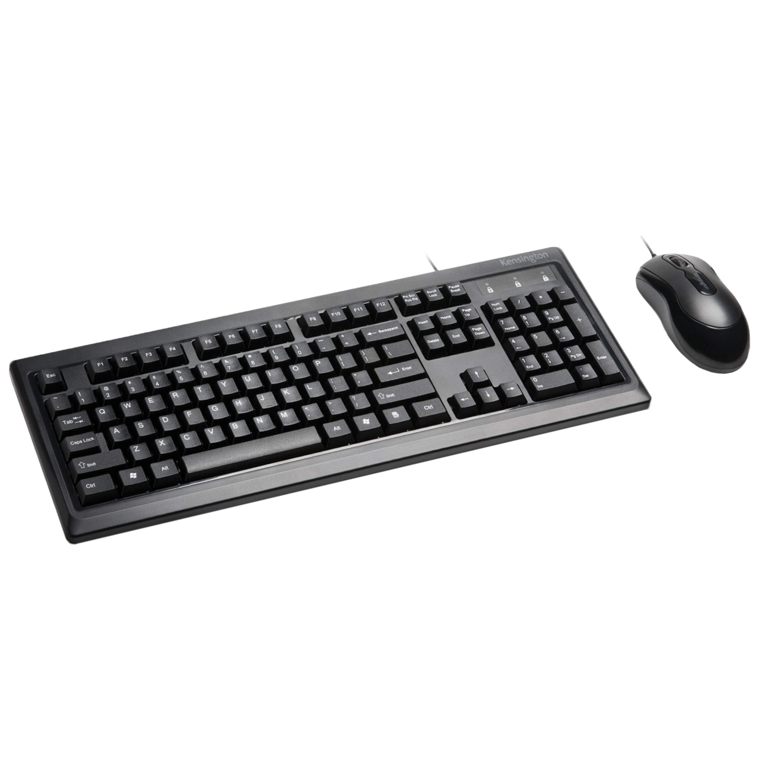 Kensington Mouse In A Box And Keyboard Wired Usb Desktop Set (K72436Am), Black