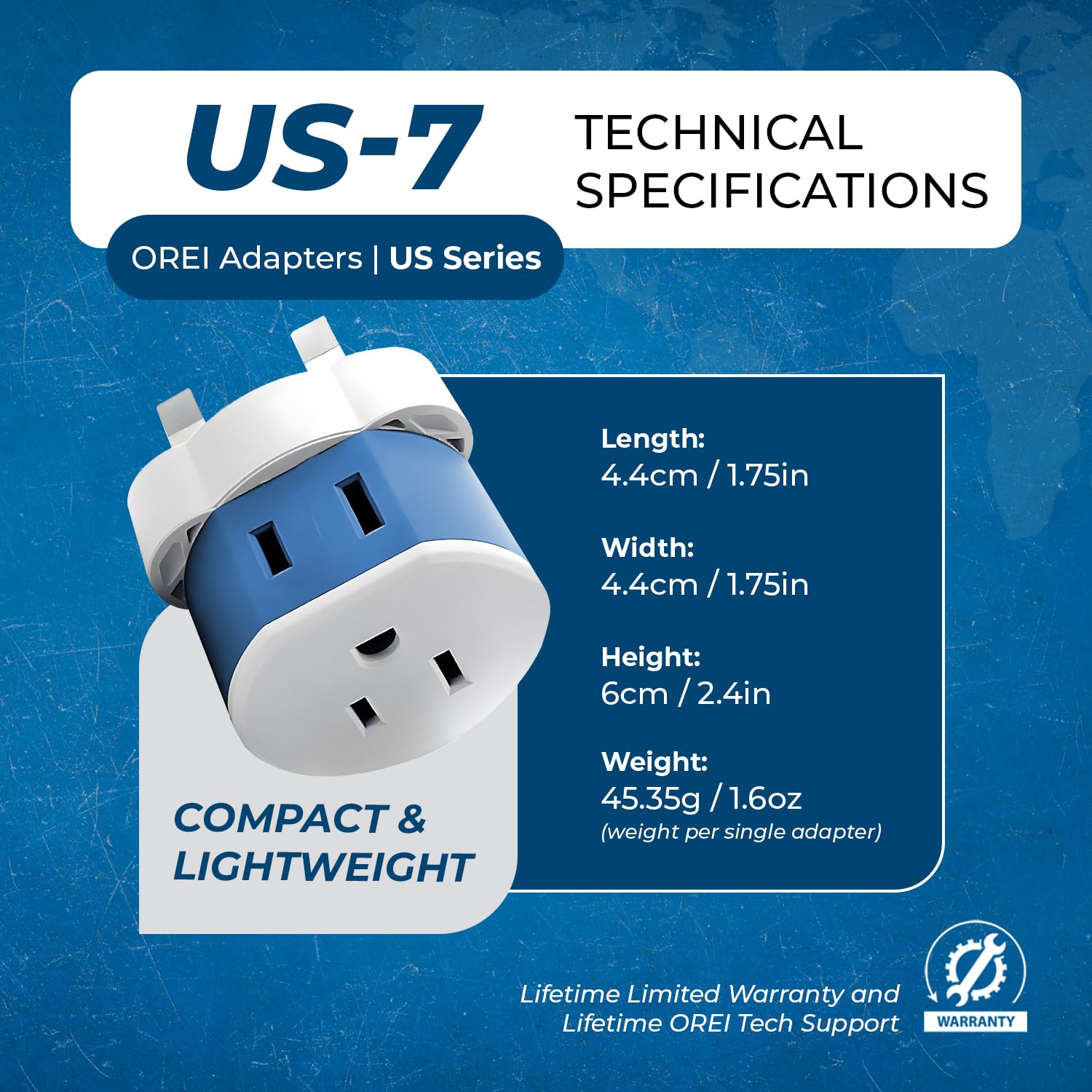 Orei Uk, Ireland, Dubai Power Plug Adapter With 2 Usa Inputs   Travel 3 Pack   Type G (Us 7) Fuse Protected   Use With Cell Phon