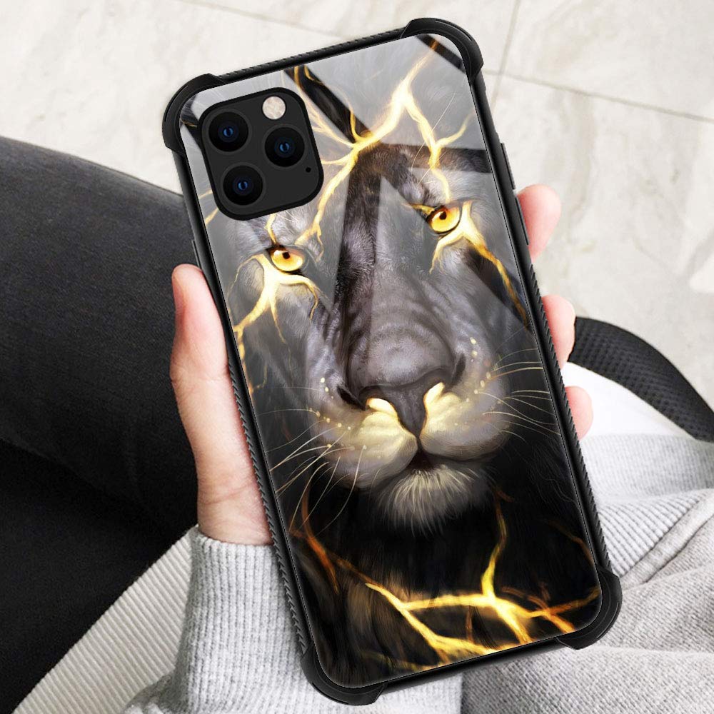 Zhegailian Case Compatible With Iphone 12 Mini,Magma Lion Case For Iphone 12 Mini For Boys Men,Pattern Design Anti Scratch Organ