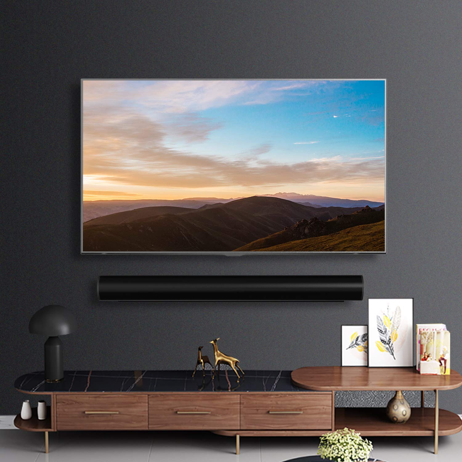 WALI Soundbar Mount for Sonos Arc and Sonos Arc Ultra   Sound bar Wall Mount Bracket, Minimalist Design, Perfect for Under TV Installation, Black