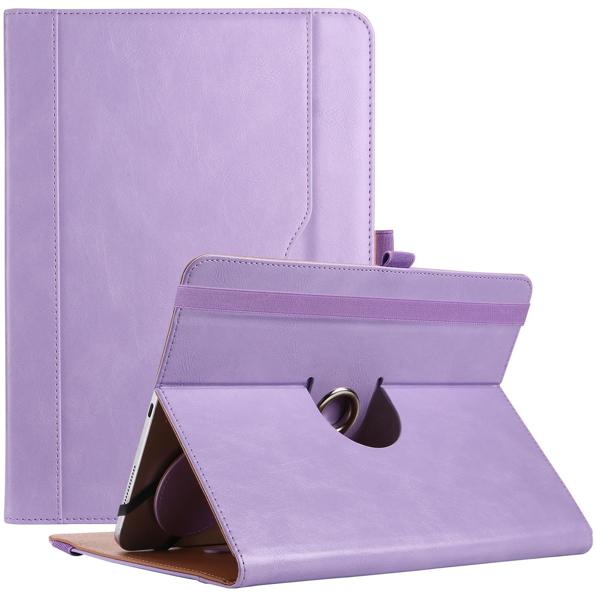Procase 9' 10.1' Inch Universal Tablet Case With 360 Degree Rotatable Kickstand, Protective Cover Stand Folio Case For 9 10 10.1 Inch Android Touchscreen Tablet Multiple Viewing Angles  Light Purple