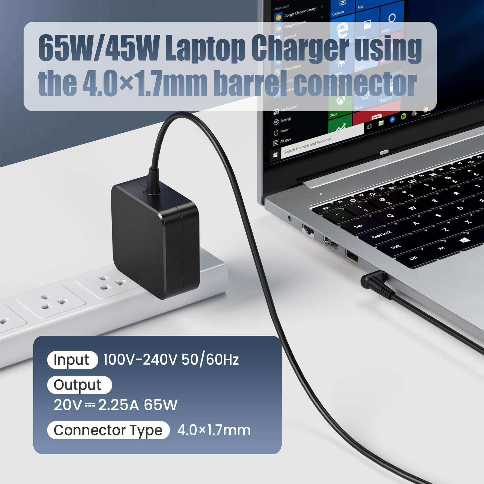 65W 45W Laptop Charger For Lenovo Ideapad 310 320 330 330S 120S 130 510 520 530S 710S Adl45Wcc Pa 1450 55Ll ; Chromebook 100S; Y